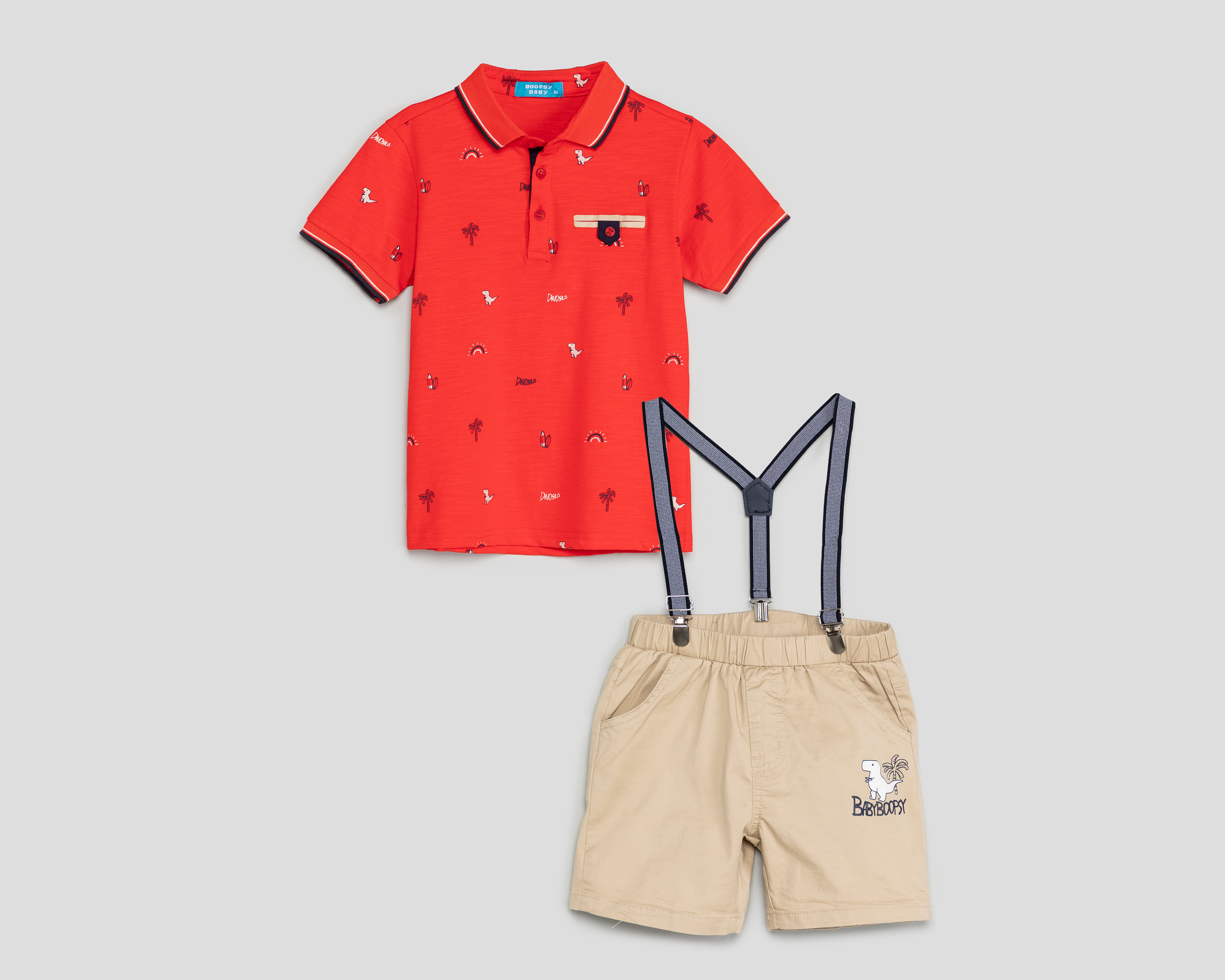 Foto 2 pulgar | Foto 1 | Playera y Short con Tirantes Removibles Boopsy para Niño