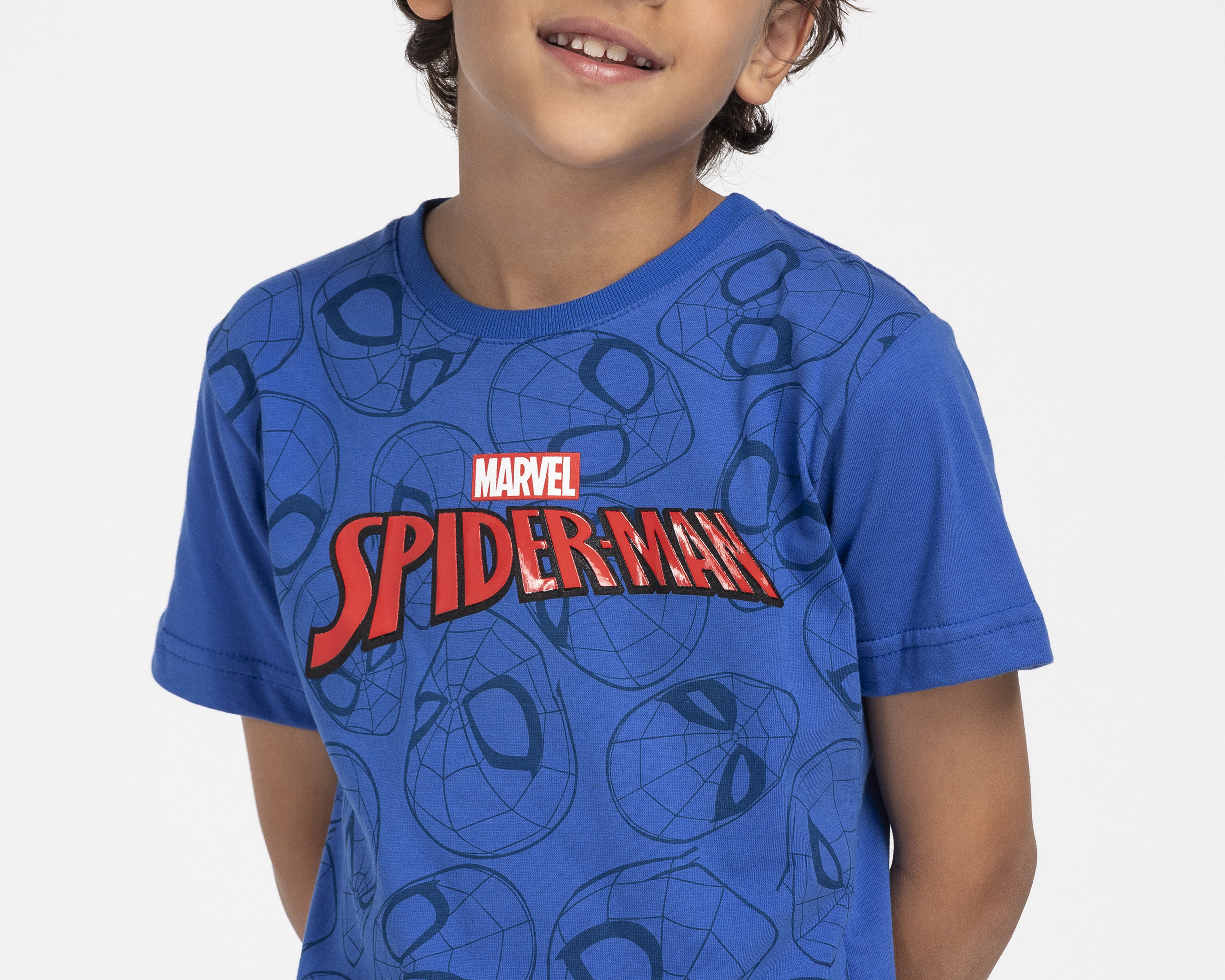Foto 4 pulgar | Foto 3 | Playera de Cuello Redondo Azul Marvel Spider-Man para Niño