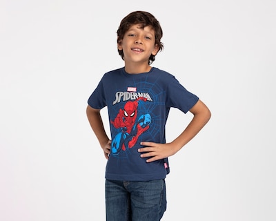 Foto 1 | Foto 1 | Playera de Cuello Redondo Azul Marvel Spider-Man para Niño
