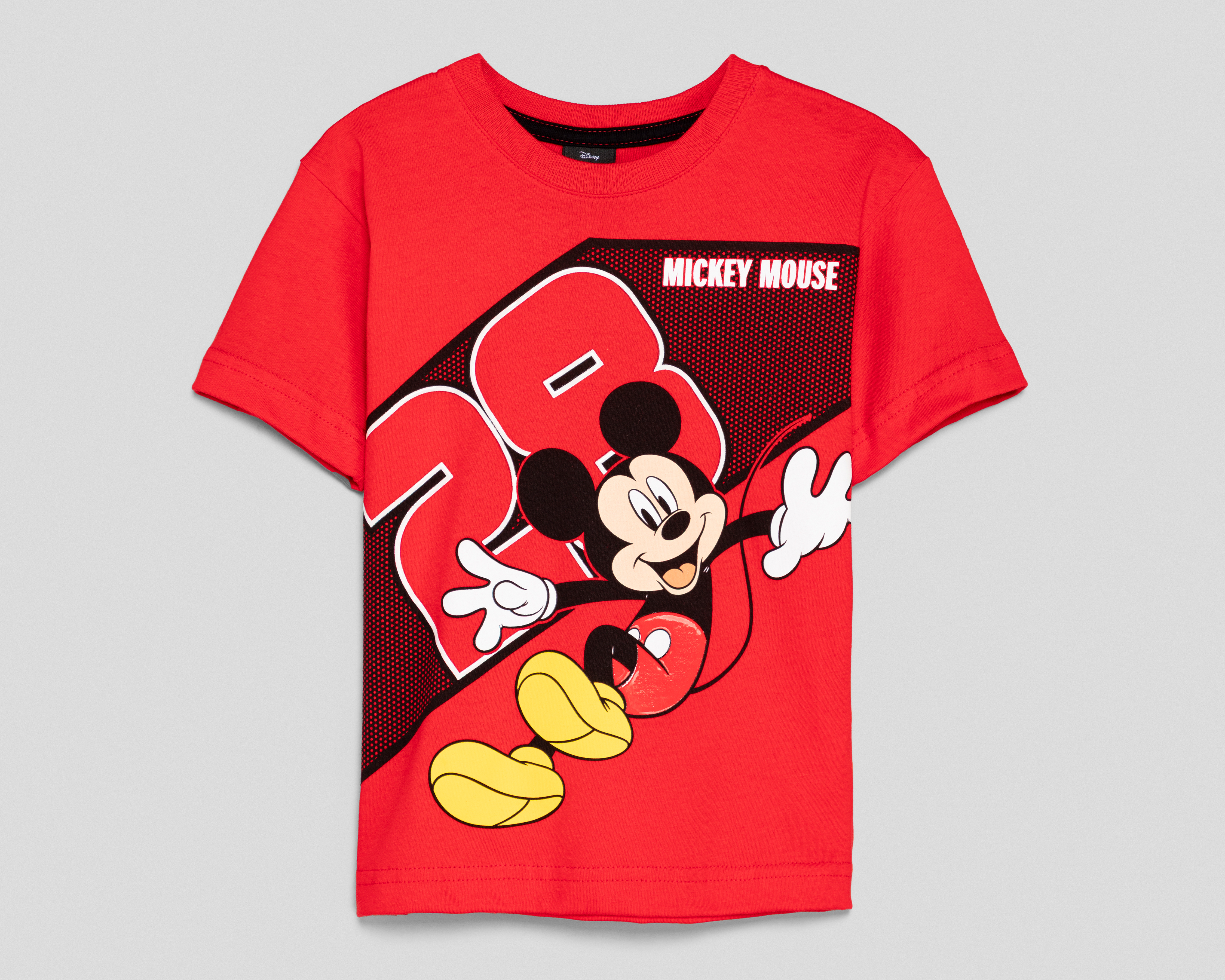 Foto 2 pulgar | Foto 1 | Playera de Cuello Redondo Roja Disney Mickey Mouse para Niño