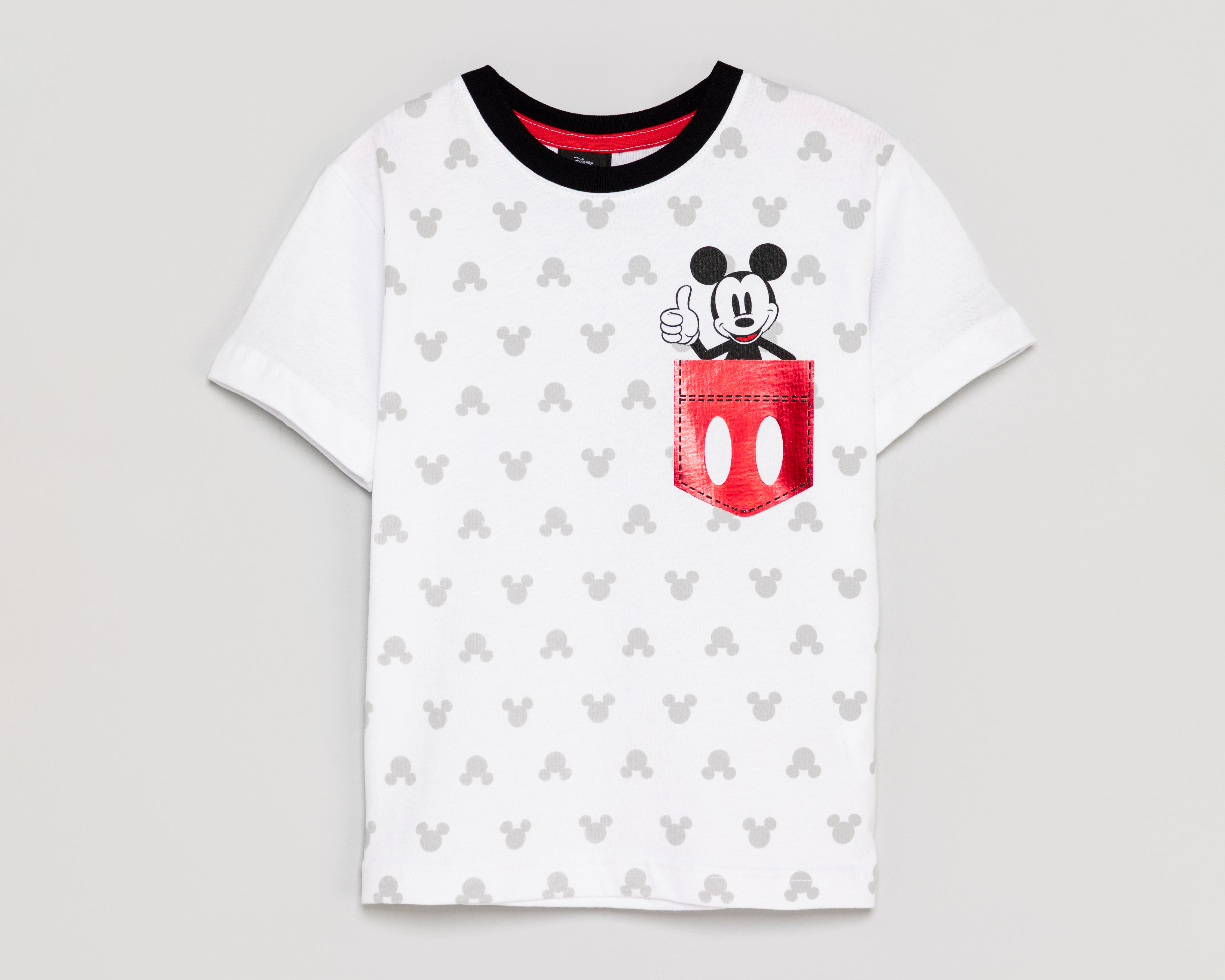 Playera Cuello Redondo Blanca Disney Mickey Mouse para Niño