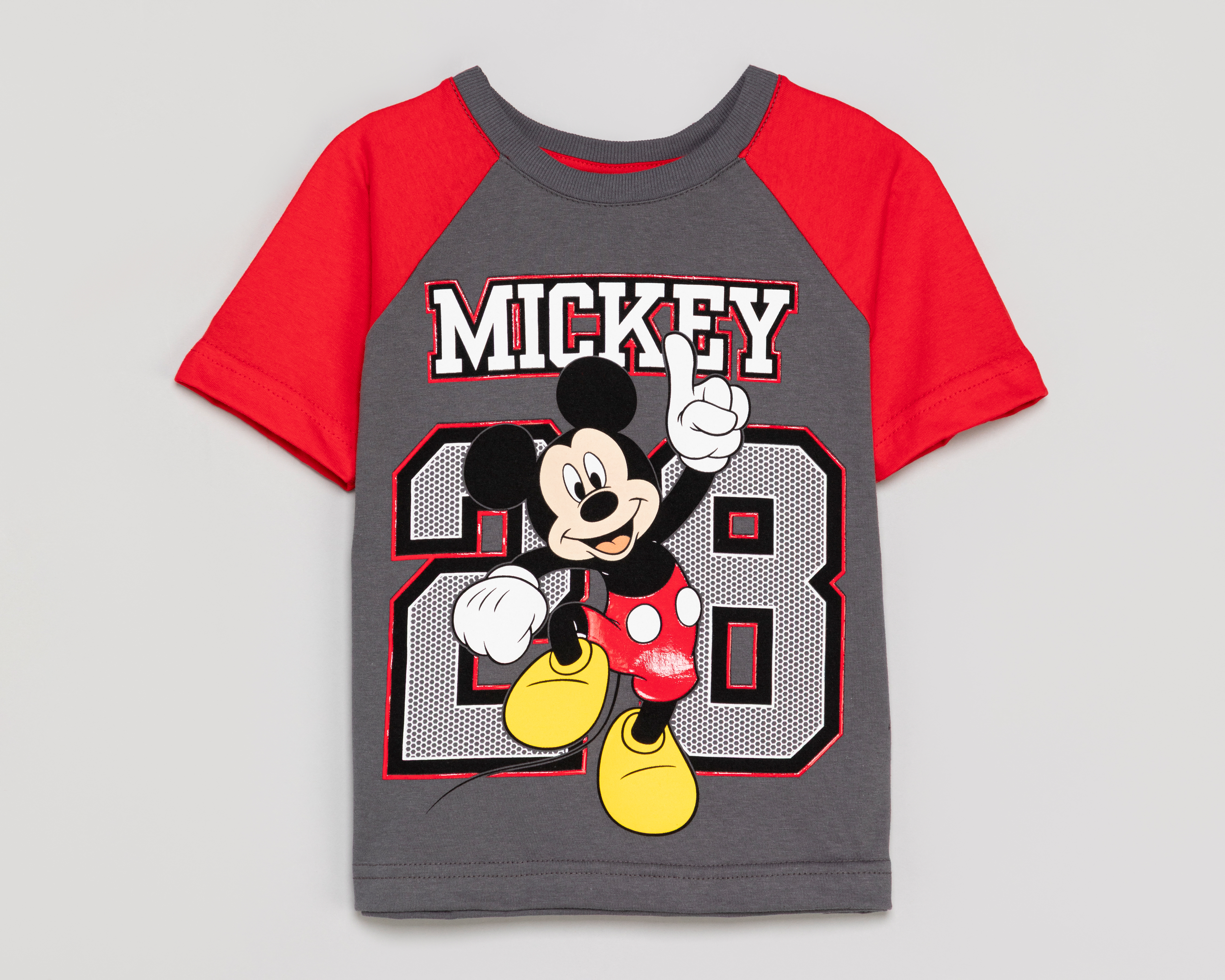 Foto 2 pulgar | Foto 1 | Playera Cuello Redondo Gris Disney Mickey Mouse para Niño