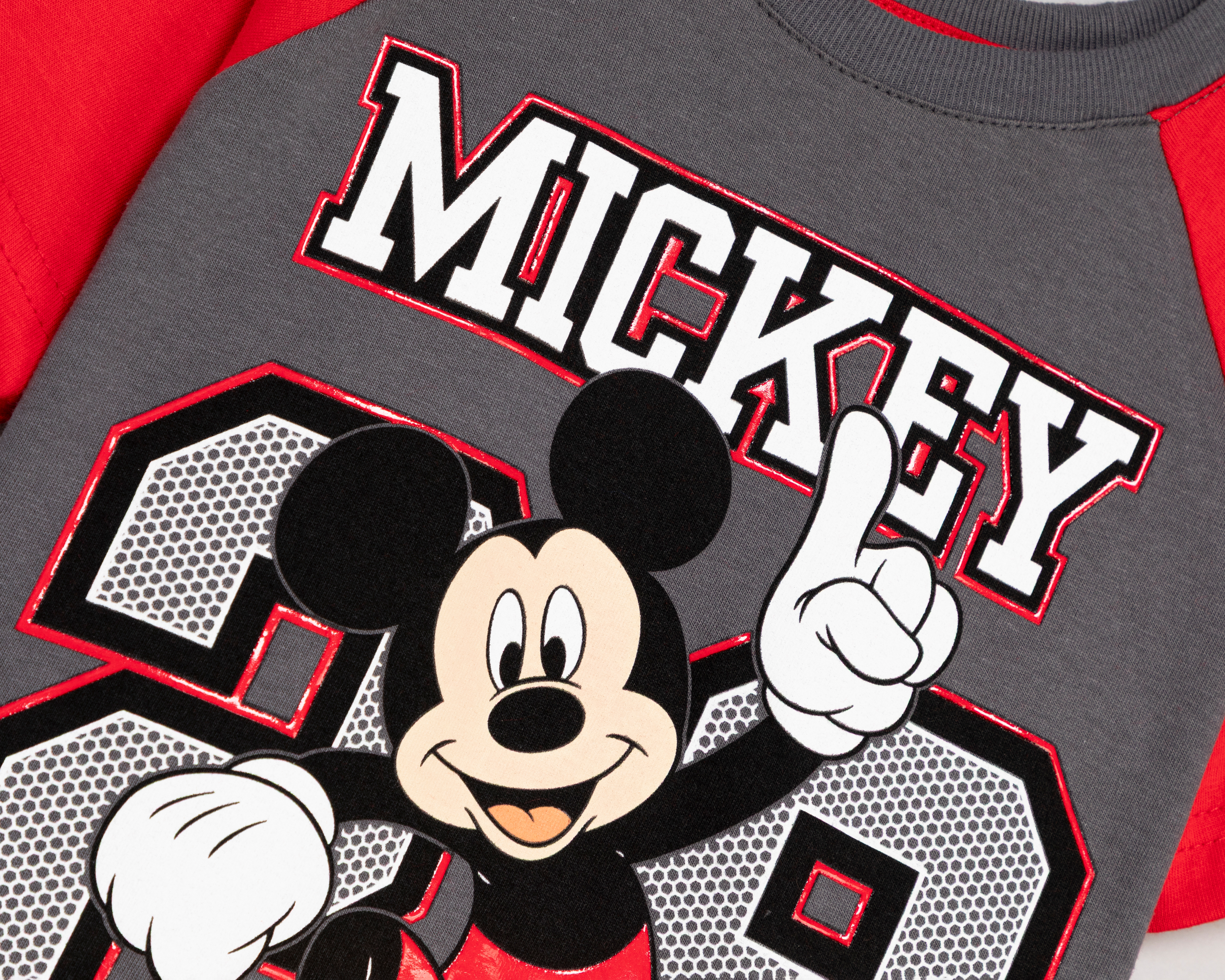 Foto 4 pulgar | Foto 3 | Playera Cuello Redondo Gris Disney Mickey Mouse para Niño