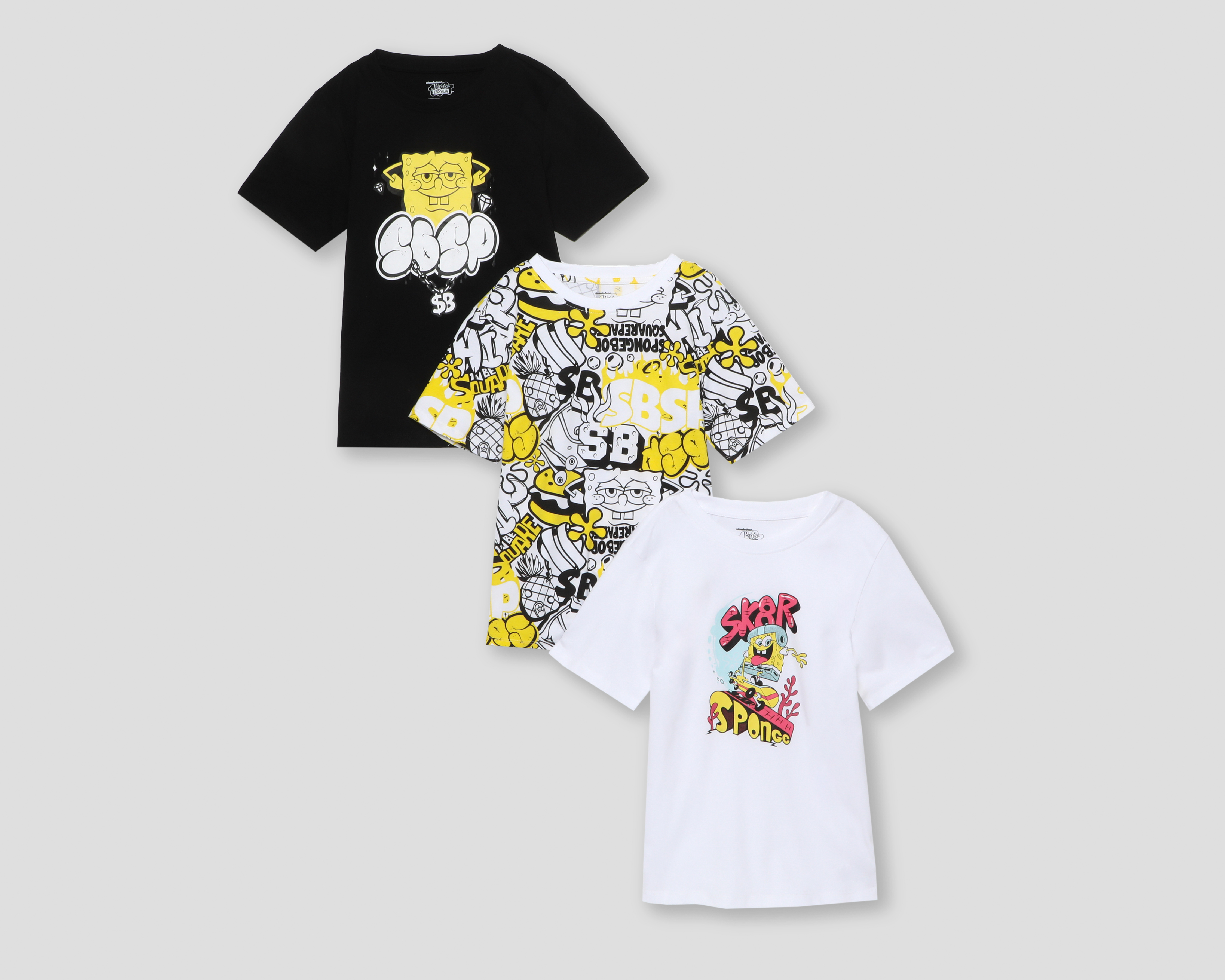 Foto 2 pulgar | Foto 1 | Playera Bob Esponja para Niño 3 Piezas