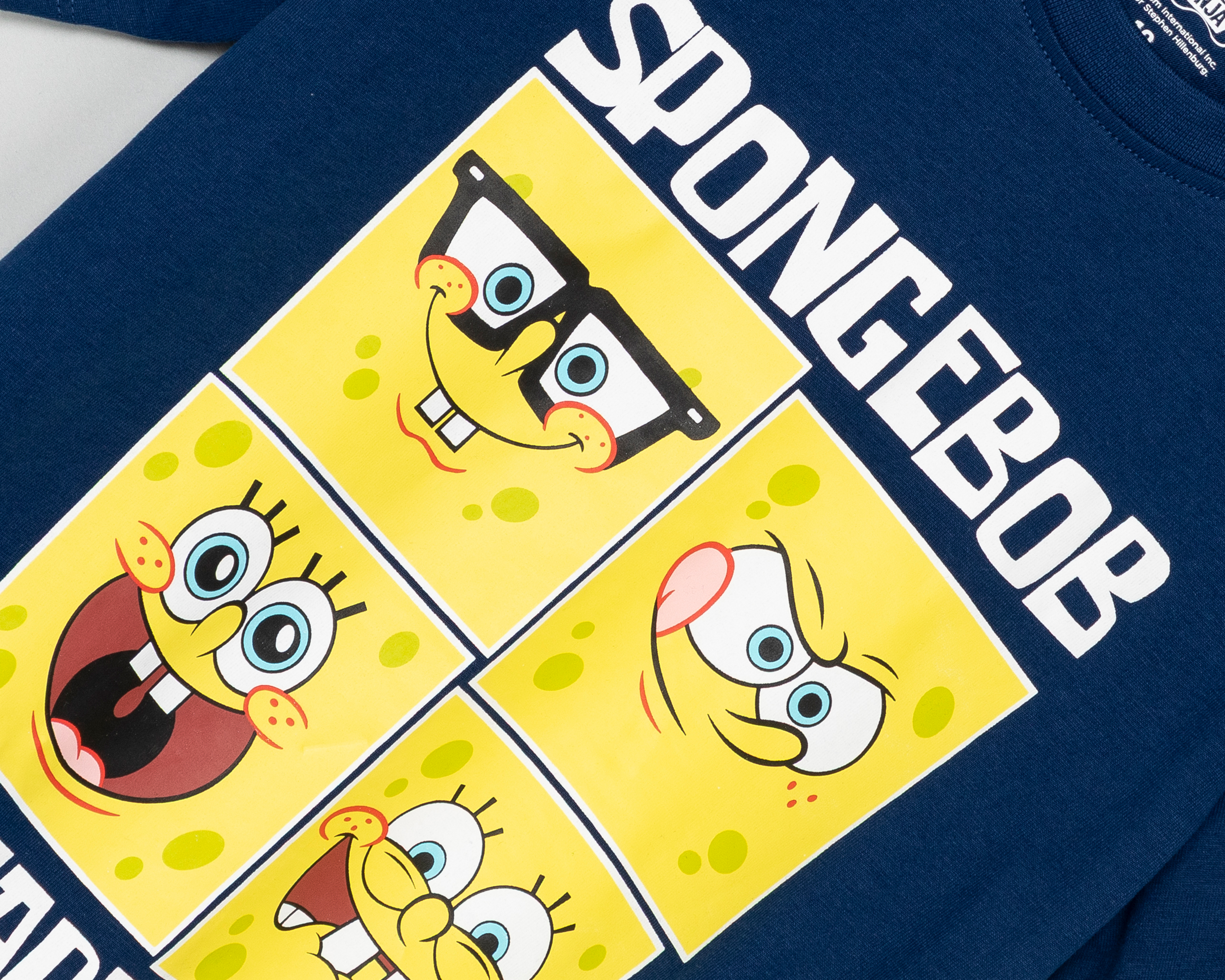 Foto 3 | Foto 3 | Playera de Cuello Redondo Azul Bob Esponja para Niño