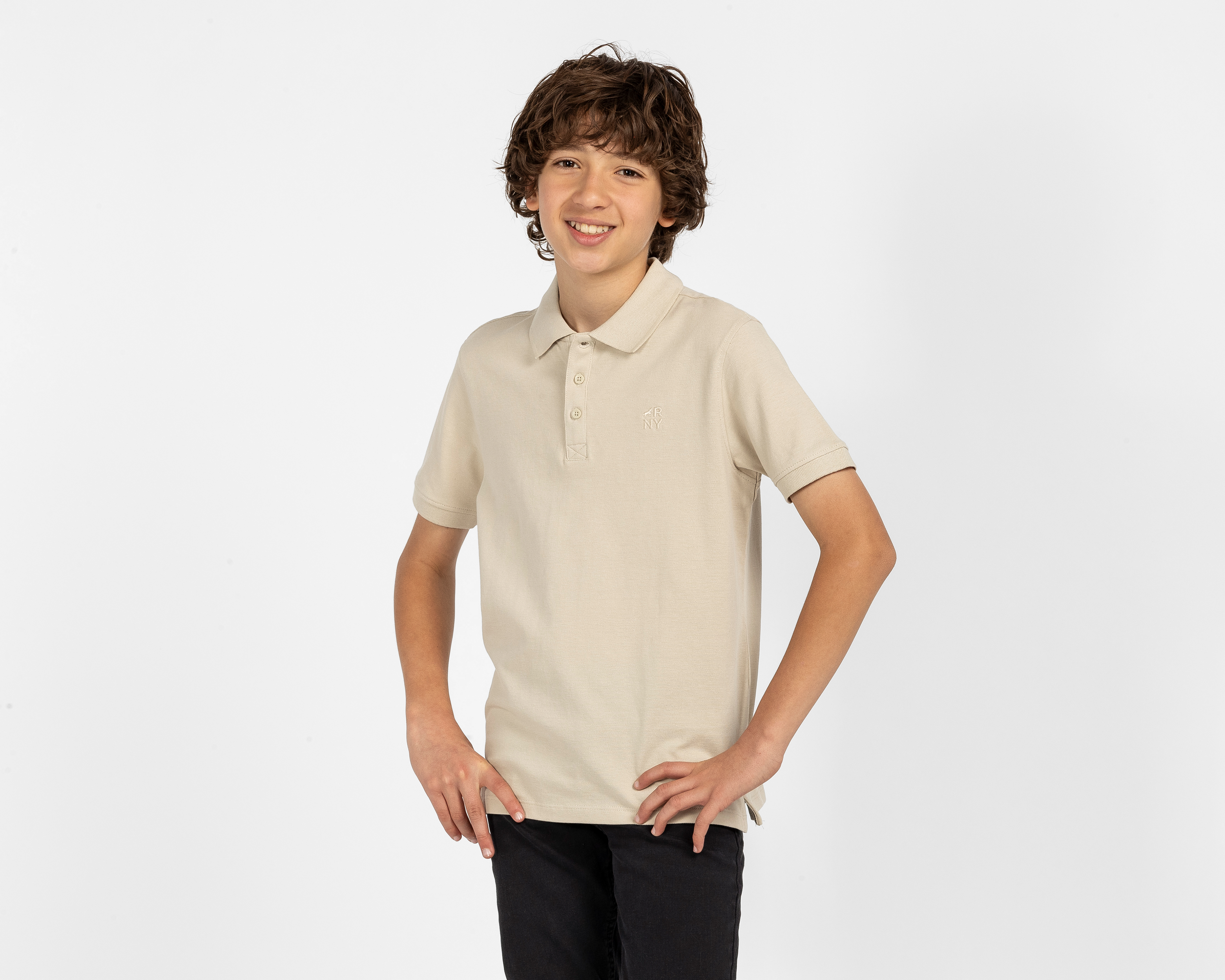 Foto 1 | Foto 1 | Playera Polo Refill Beige Juvenil