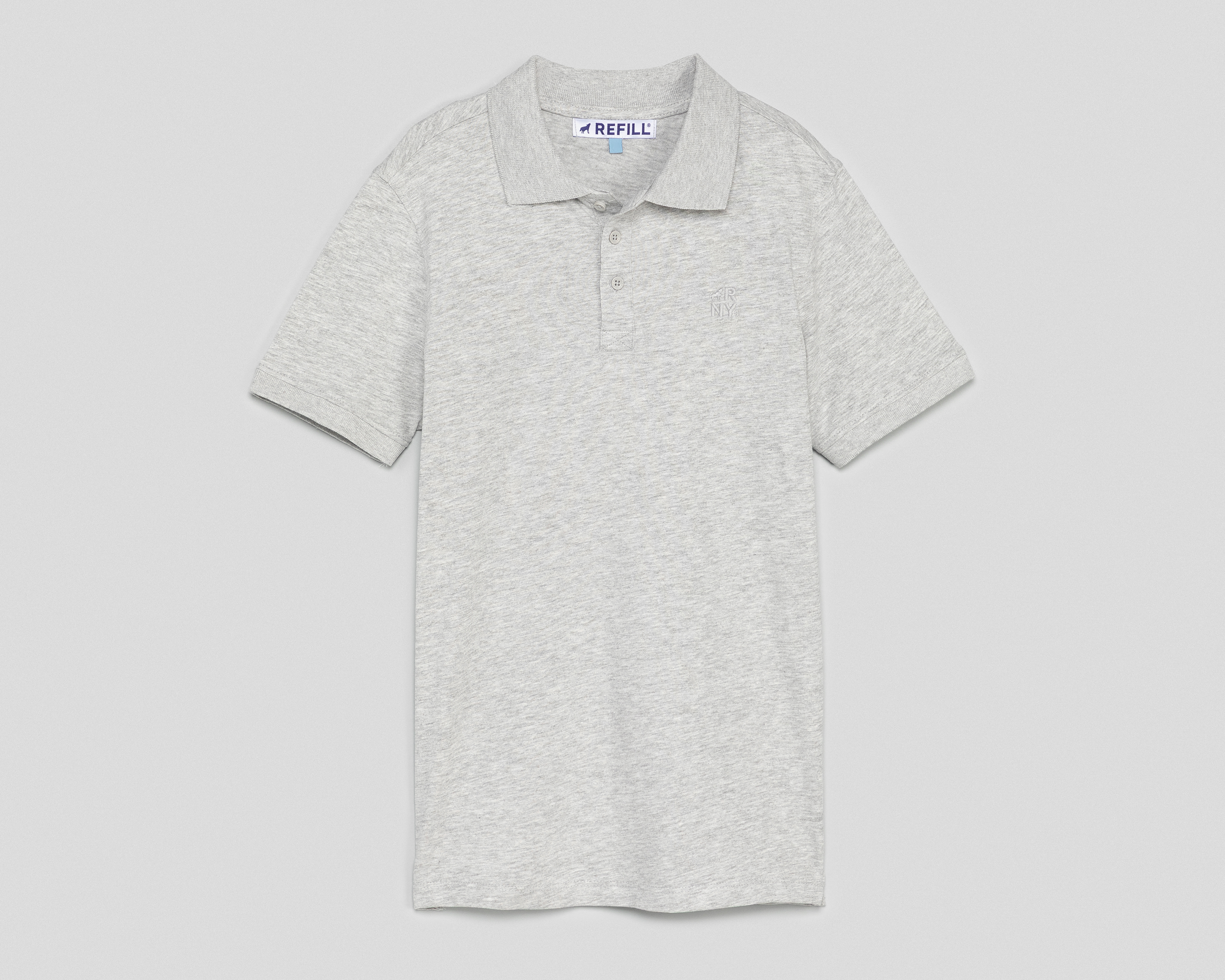 Foto 2 pulgar | Foto 1 | Playera Polo Refill Gris Juvenil