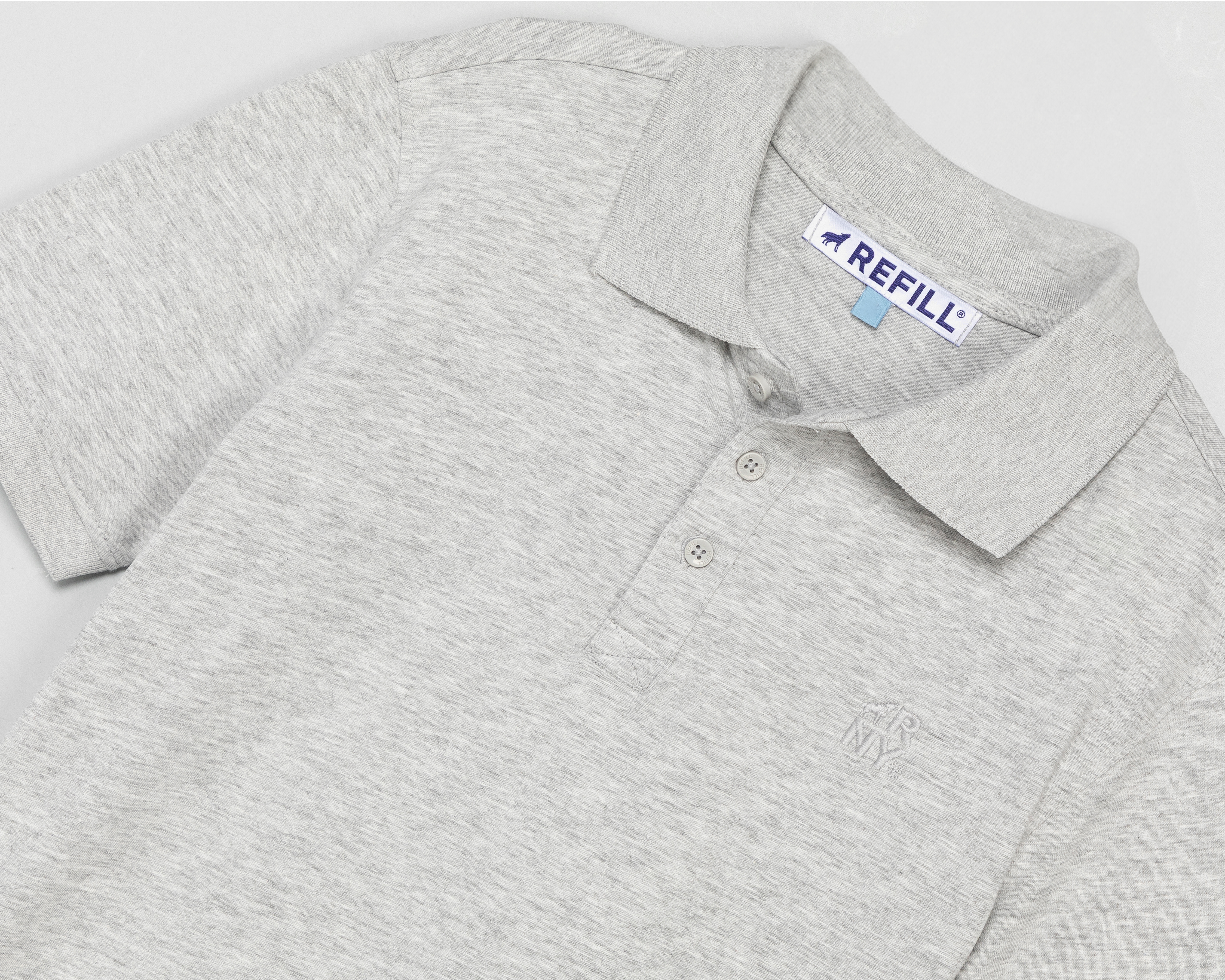 Foto 4 pulgar | Foto 3 | Playera Polo Refill Gris Juvenil