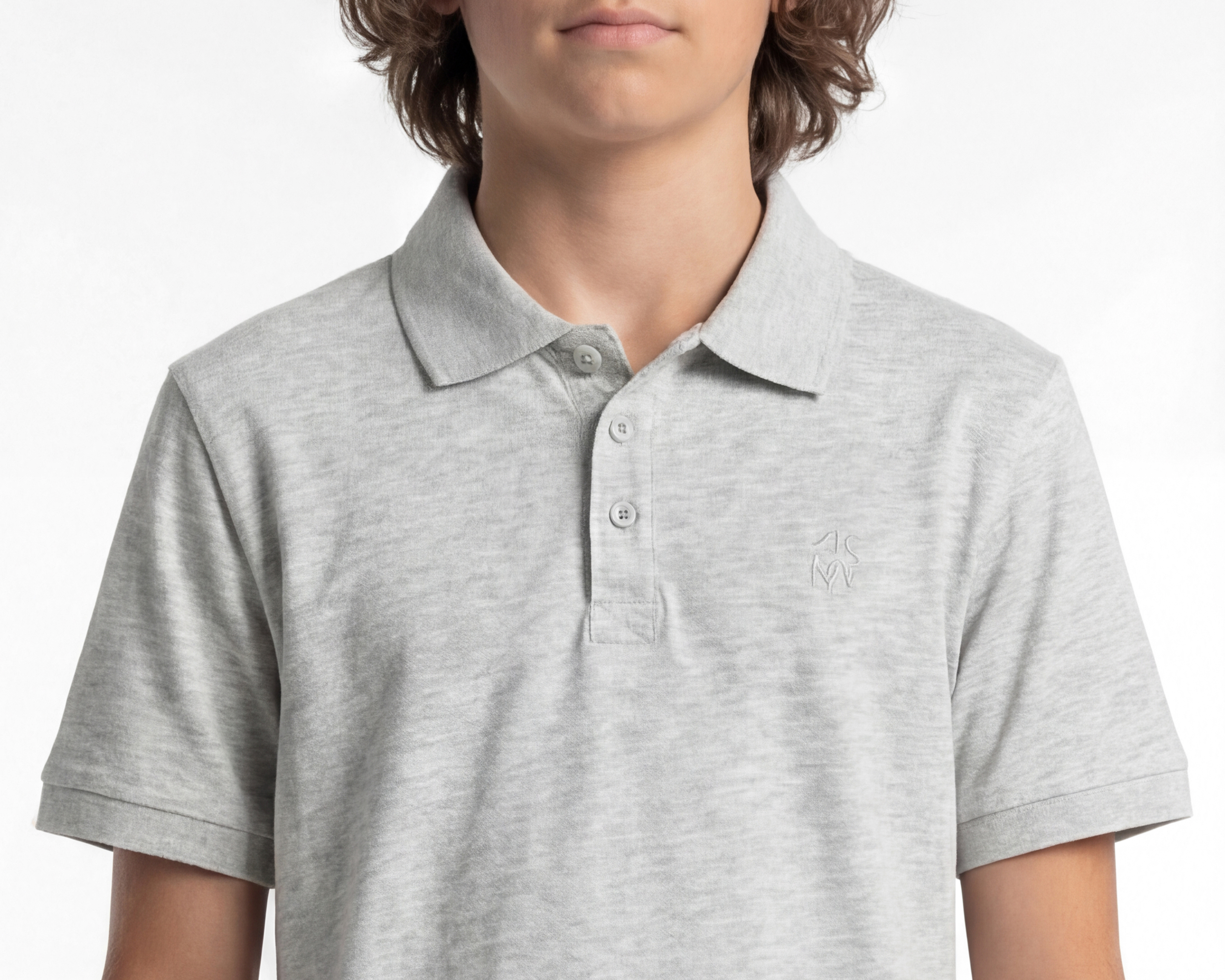 Foto 4 | Foto 4 | Playera Polo Refill Gris Juvenil