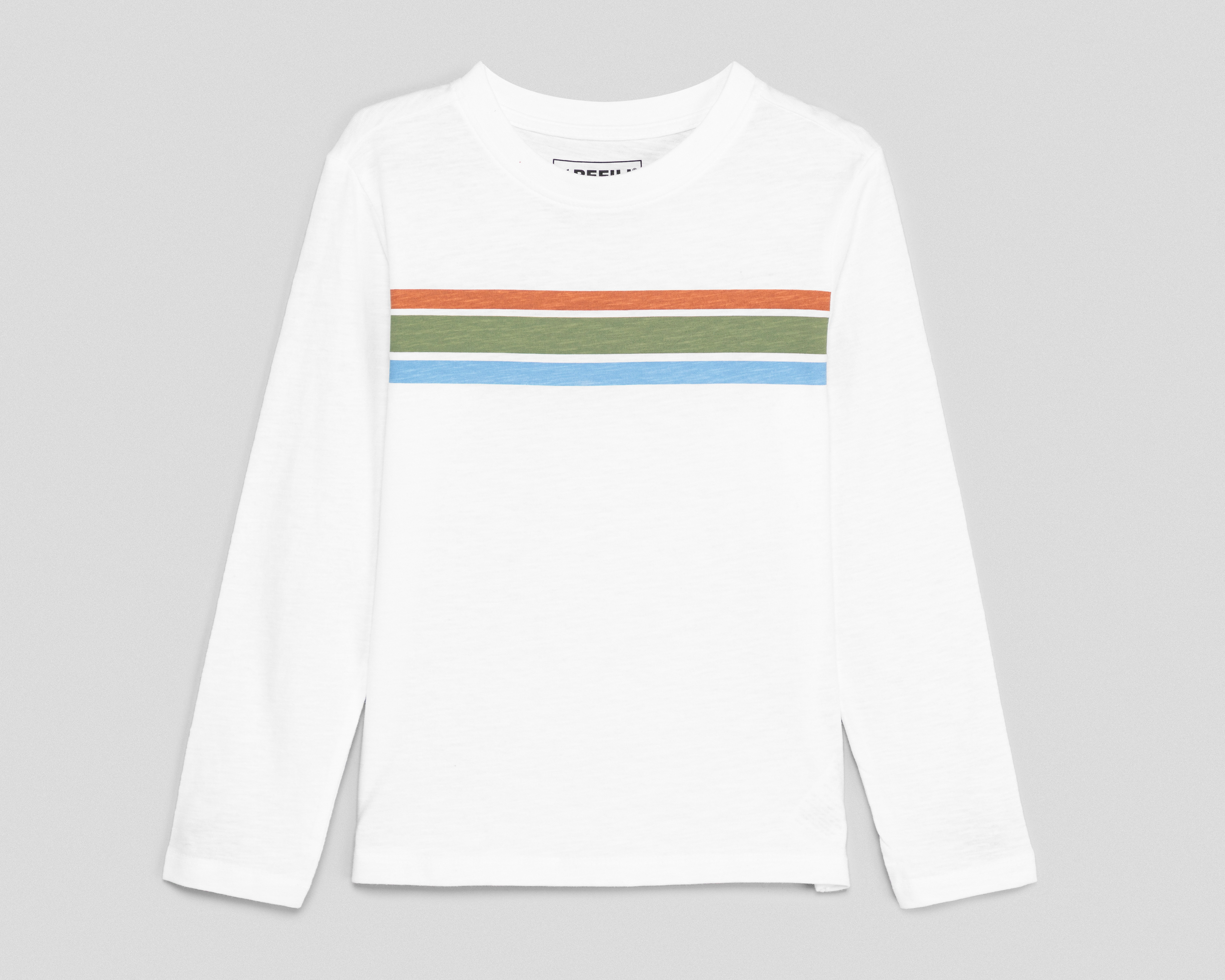 Playera Manga Larga Blanca Refill para Niño