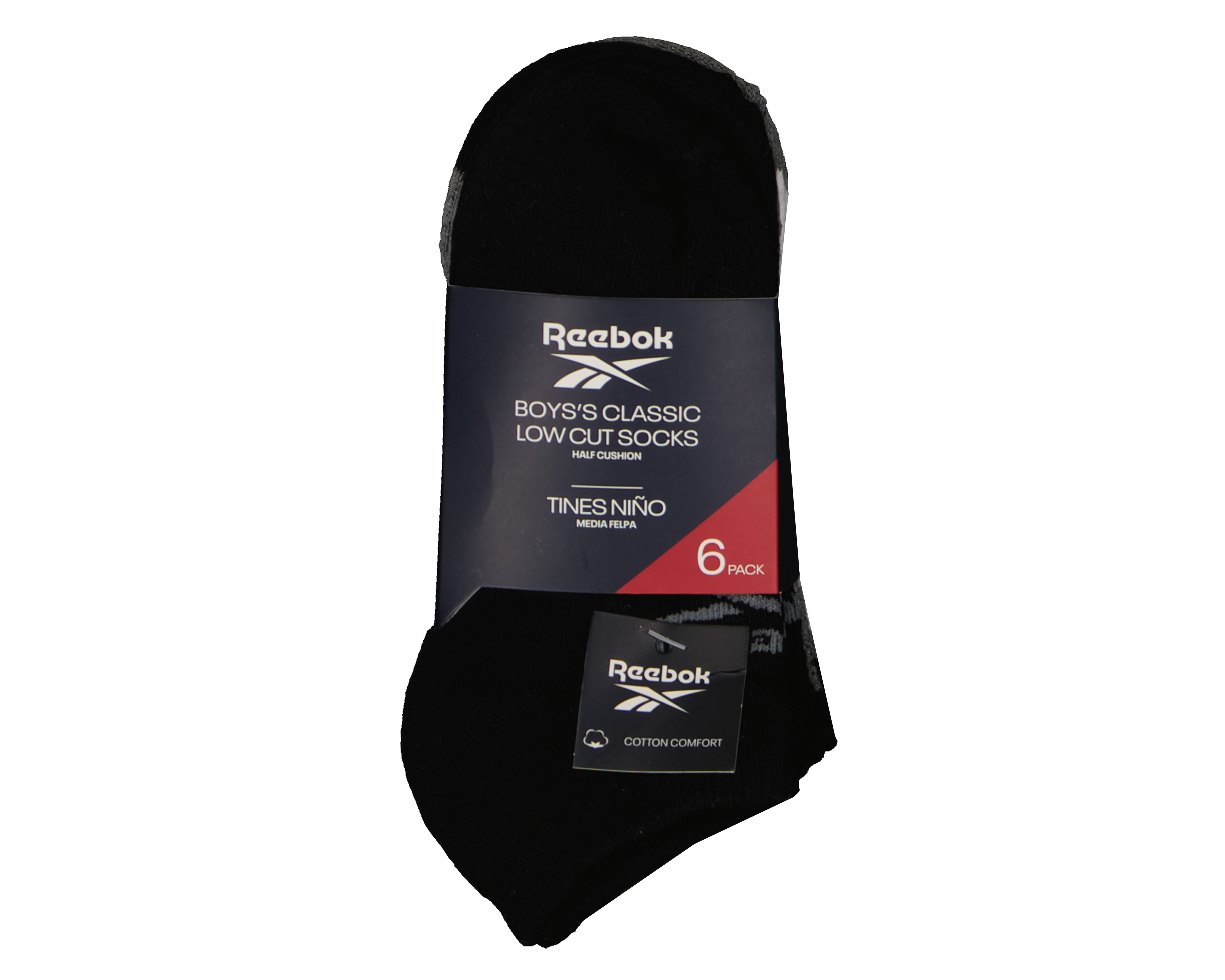 Foto 4 pulgar | Foto 3 | Calcetines Deportivos Reebok para Niño 6 Pares