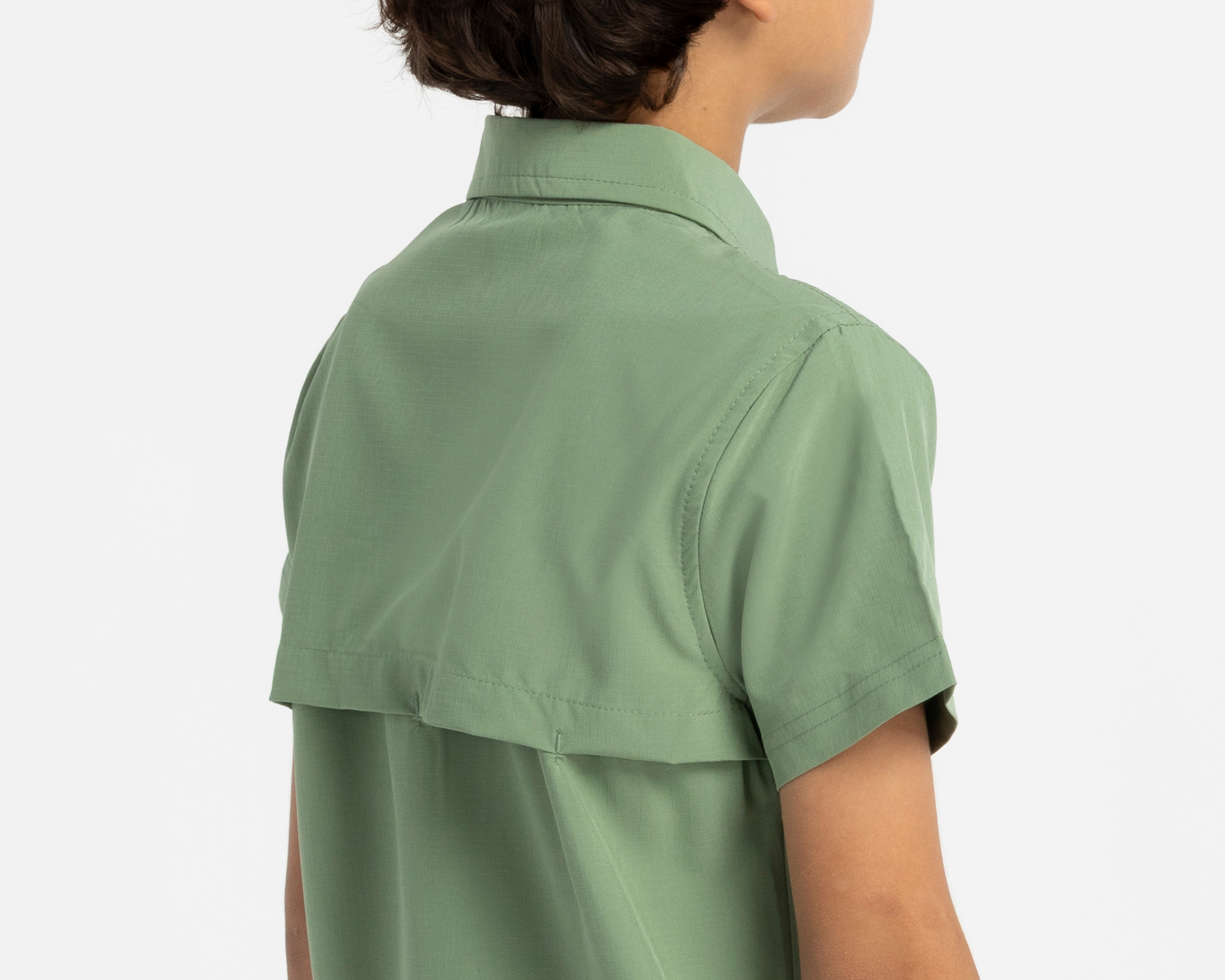 Foto 6 pulgar | Foto 5 | Camisa de Cuello Americano Verde Neo*City para Niño