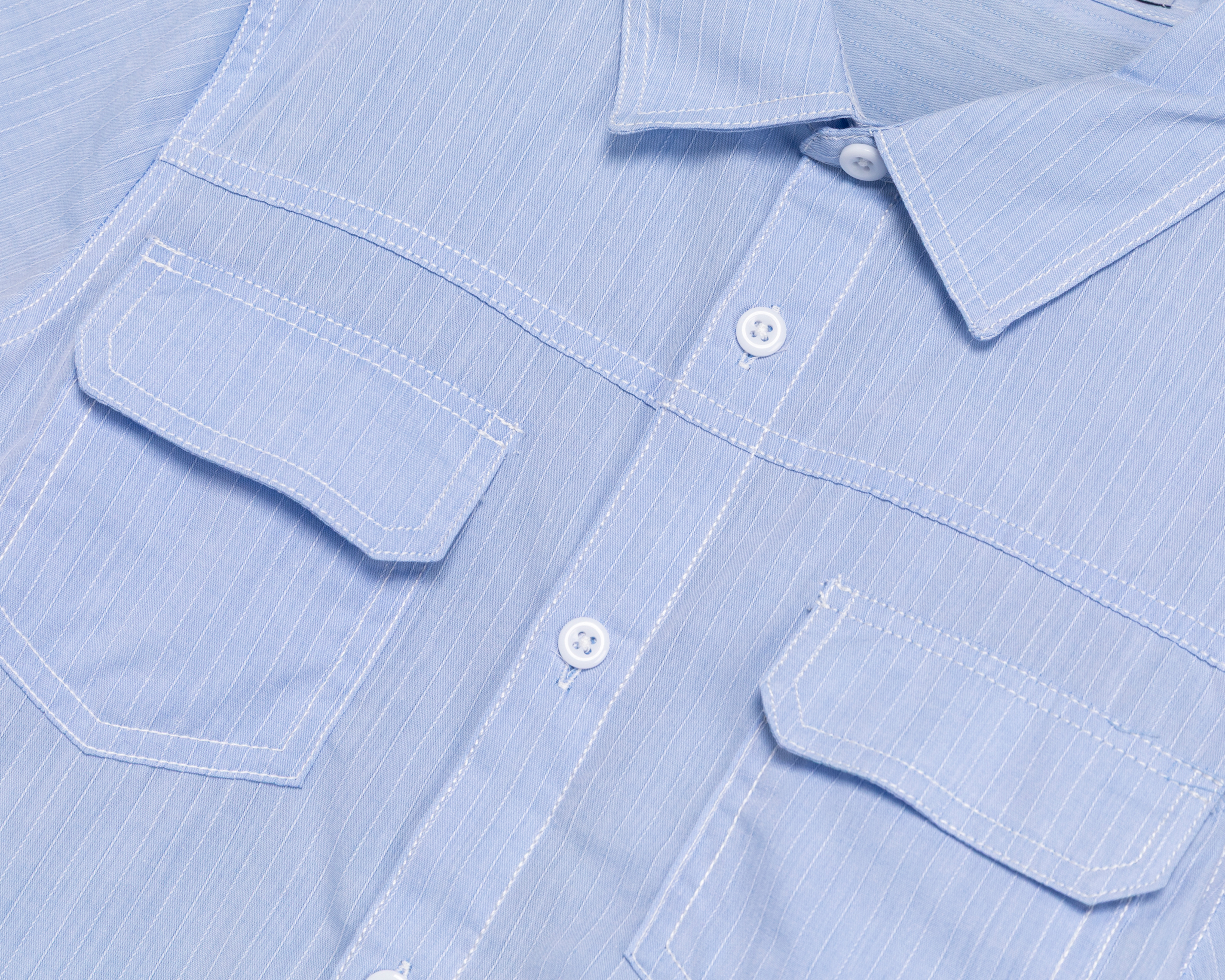 Foto 4 pulgar | Foto 3 | Camisa Cuello Americano Azul Refill para Niño