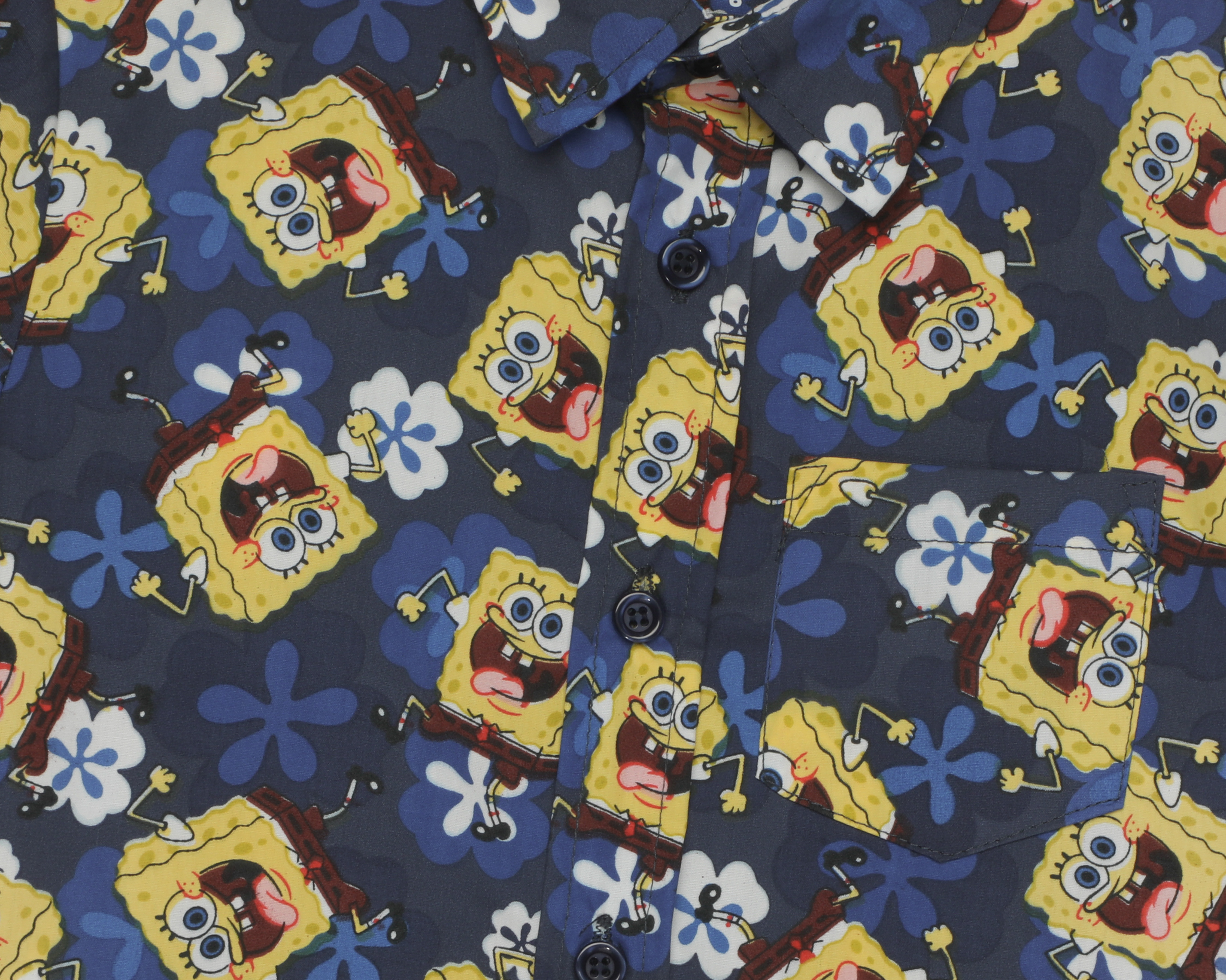 Foto 4 pulgar | Foto 3 | Camisa de Cuello Americano Multicolor Bob Esponja para Niño