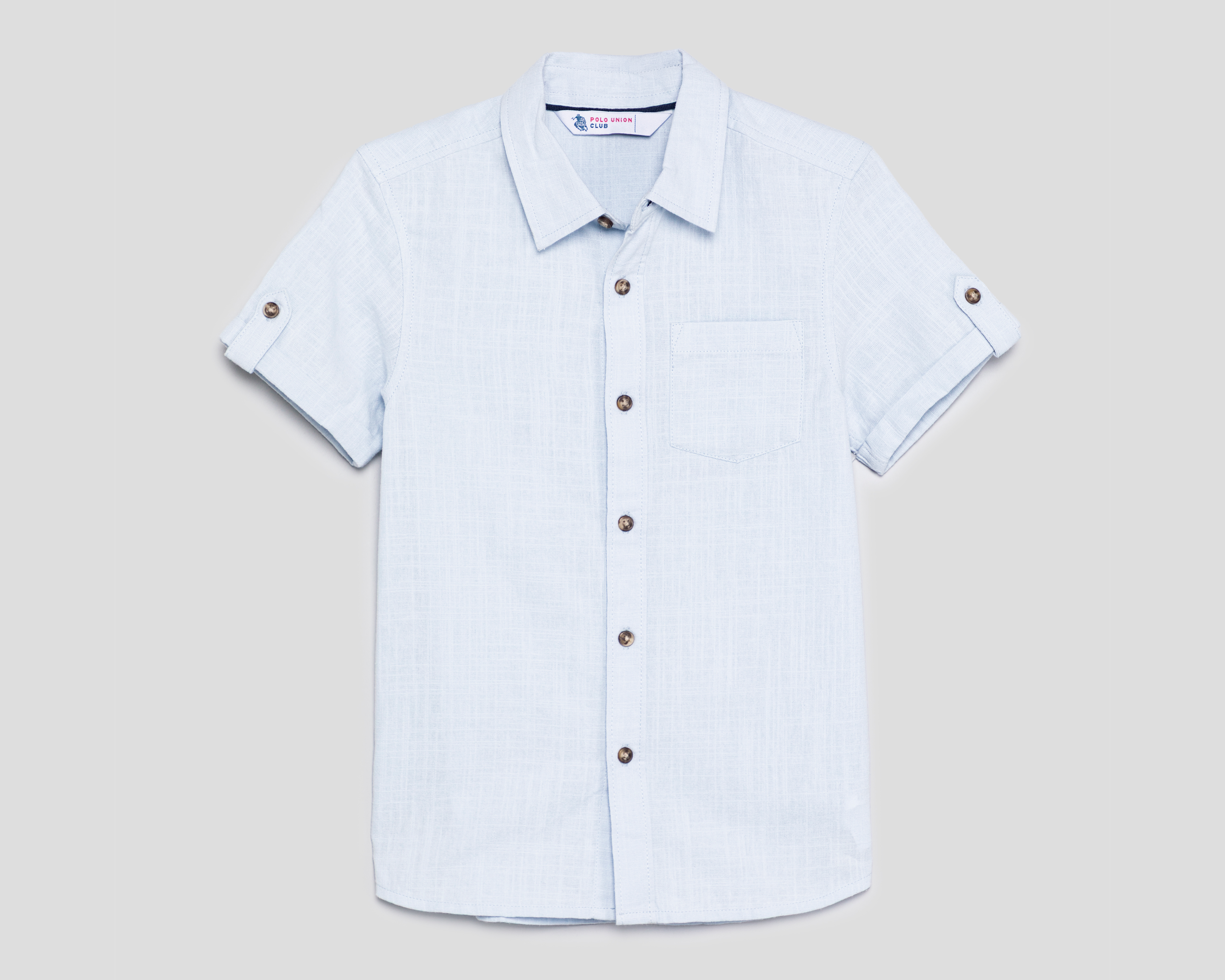 Camisa de Cuello Americano Azul Polo Union Club para Niño