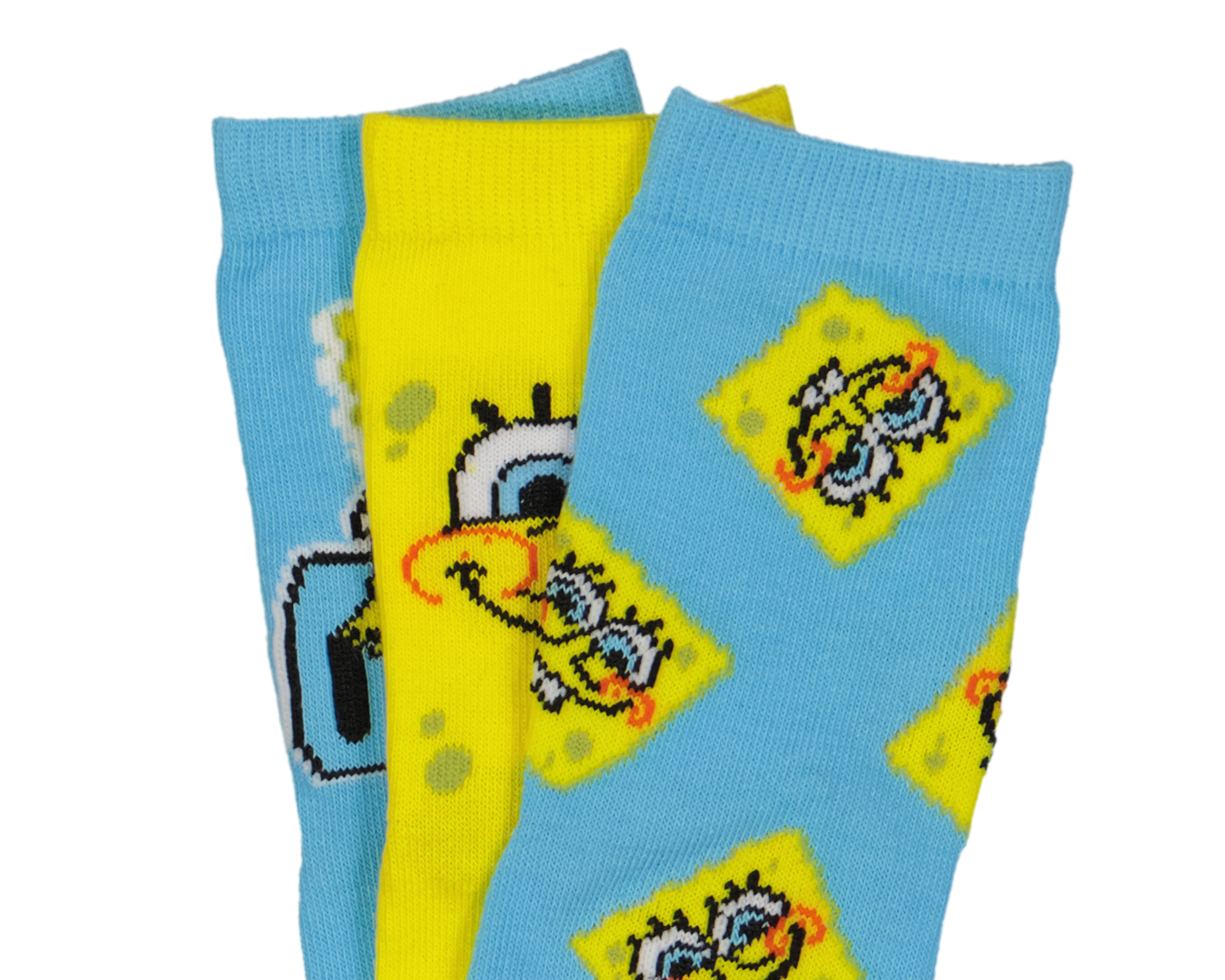 Foto 2 | Foto 2 | Calcetas Largas Bob Esponja para Niño 3 Pares