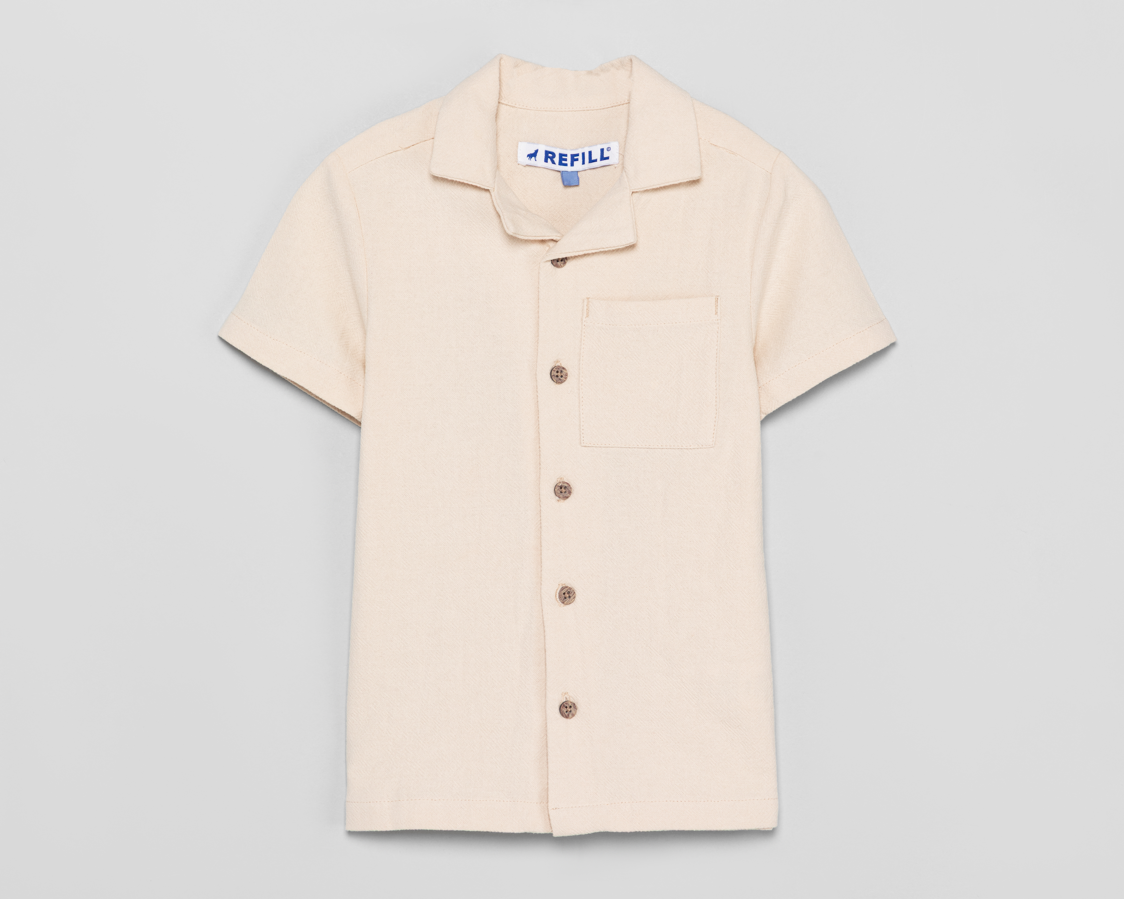 Foto 1 | Foto 1 | Camisa de Cuello Cubano Beige Refill para Niño