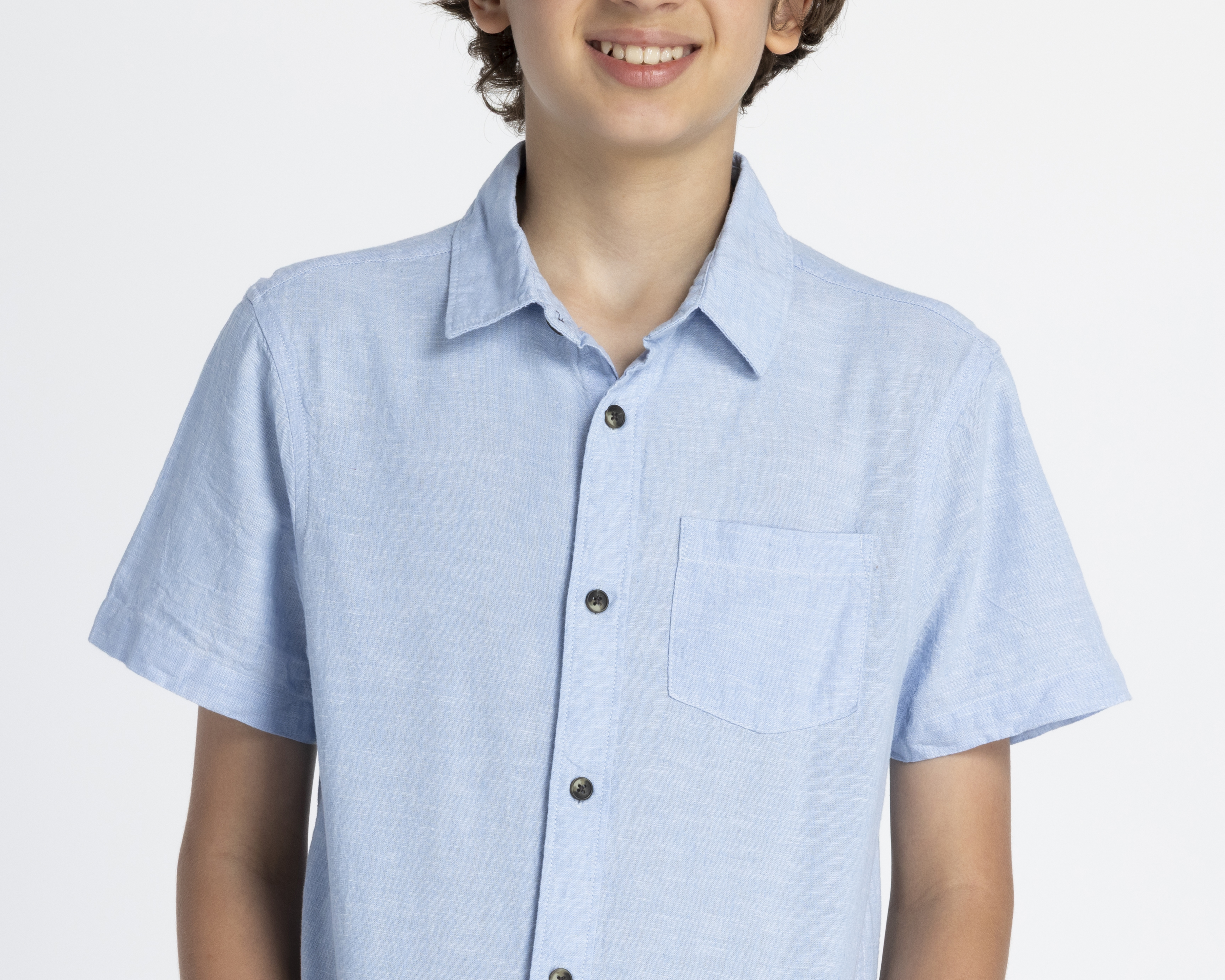 Foto 4 | Foto 4 | Camisa de Cuello Americano Azul Refill para Niño