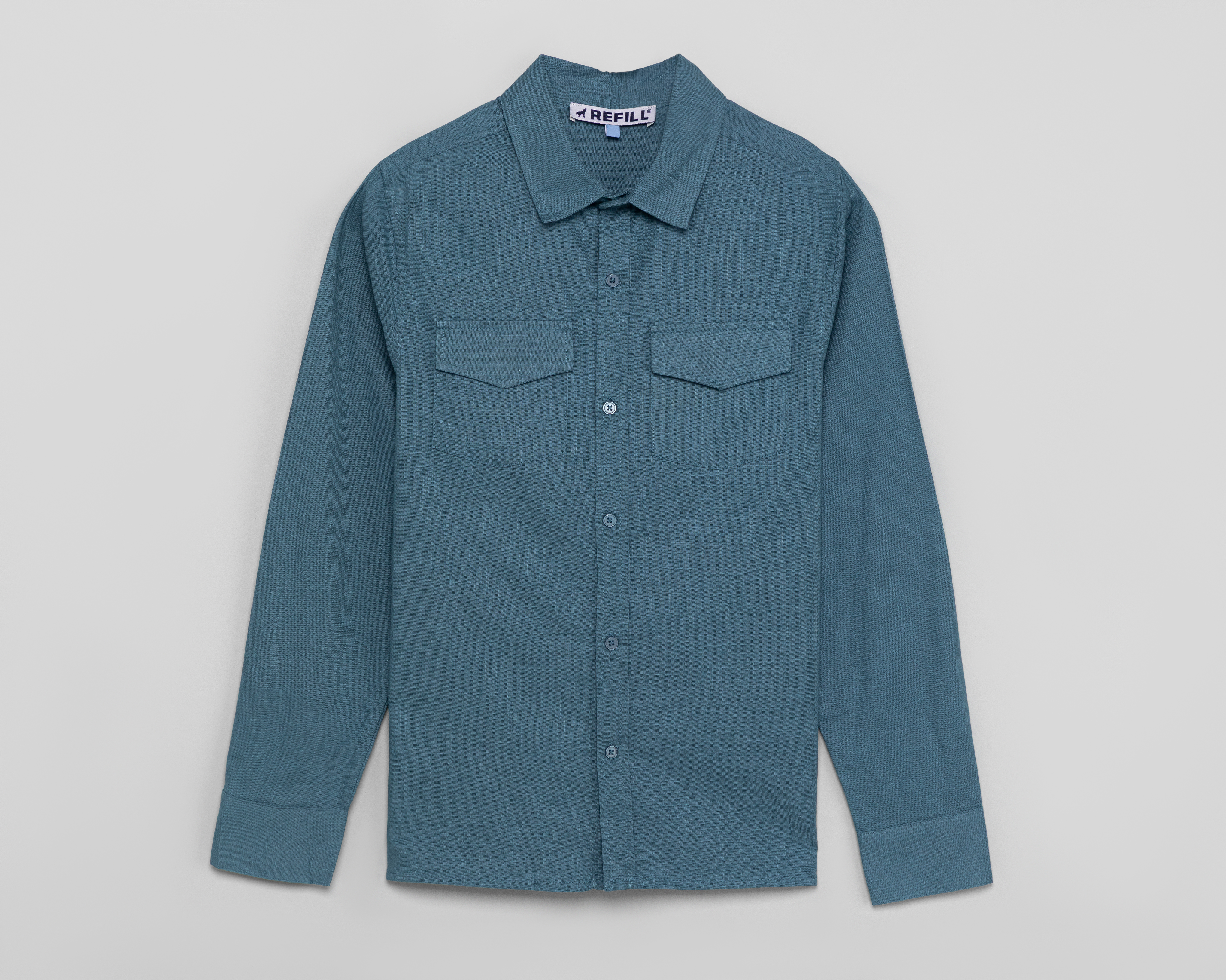 Foto 1 | Foto 1 | Camisa de Cuello Americano Azul Refill para Niño