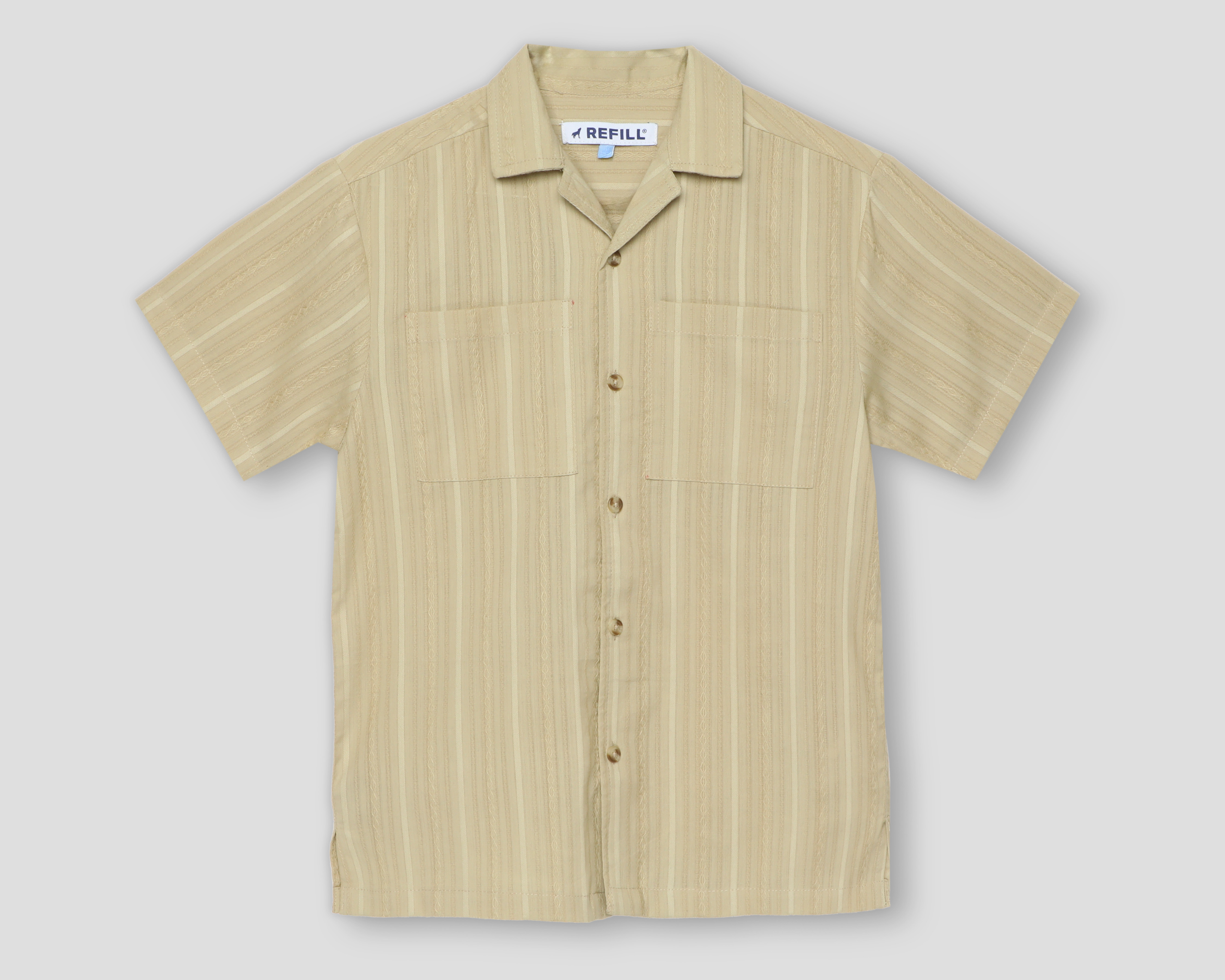 Camisa de Cuello Americano Verde Refill Juvenil