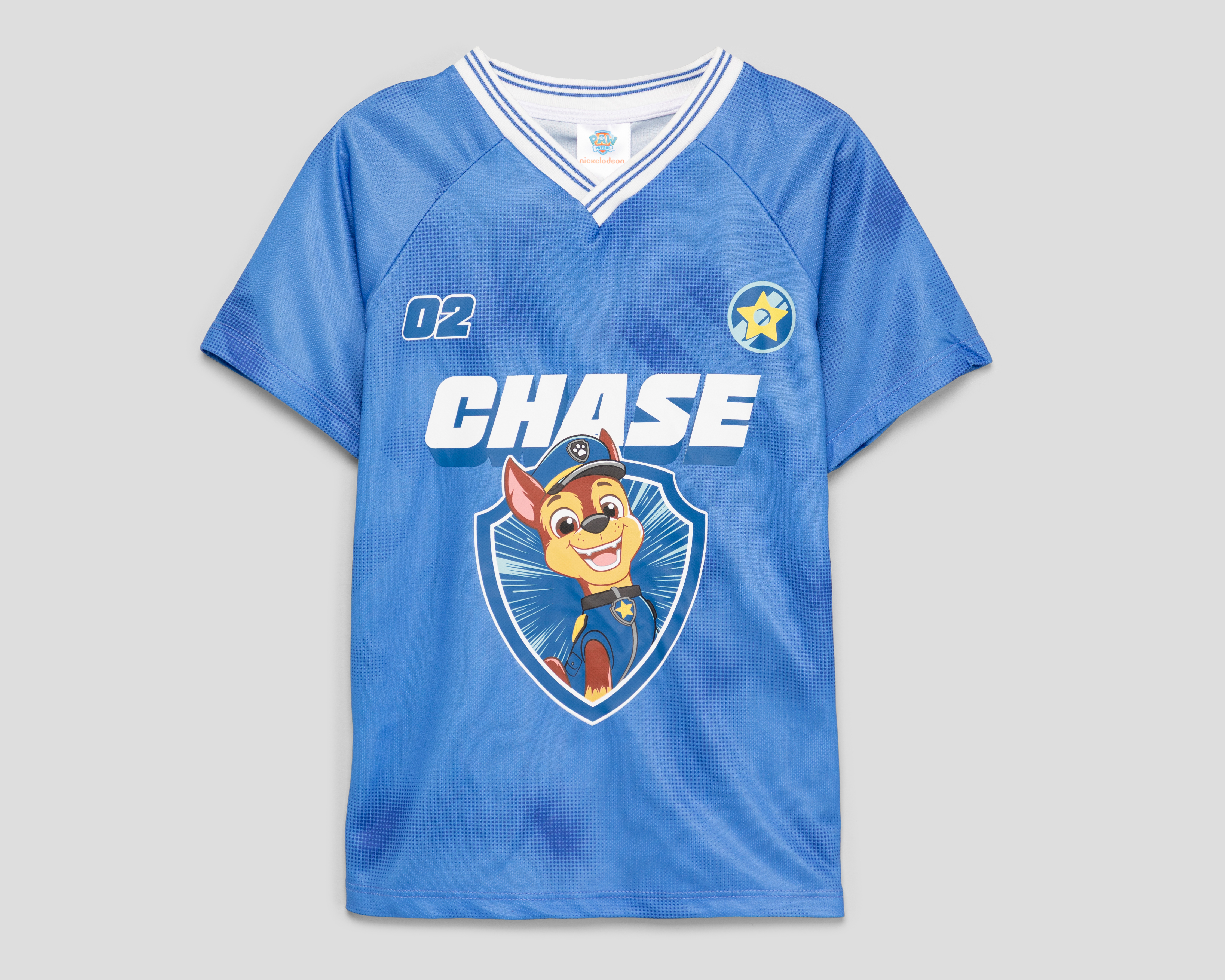 Playera de Cuello V Azul Paw Patrol para Niño