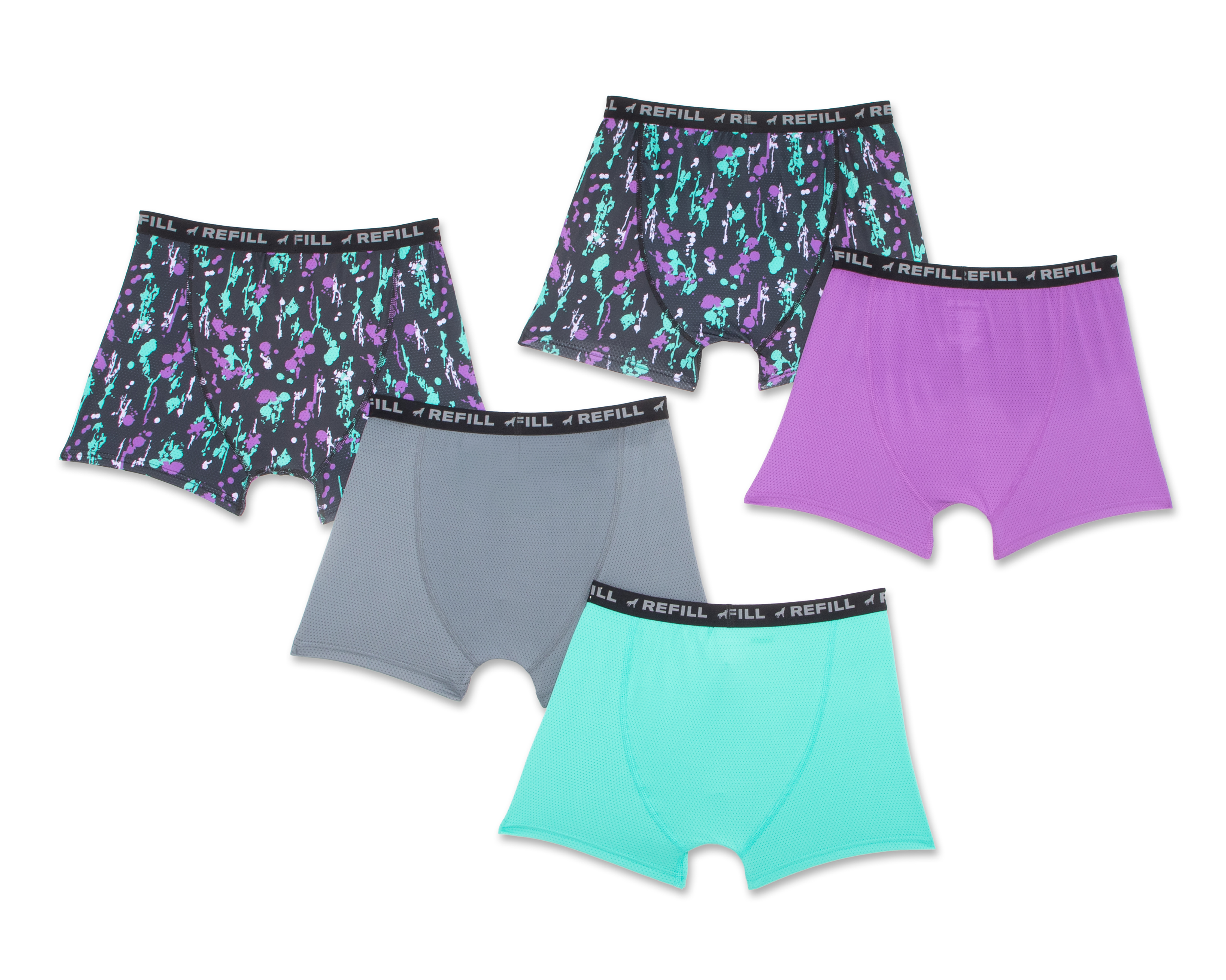 Foto 3 pulgar | Foto 2 | Bóxer Corto Refill Juveniles 5 Piezas