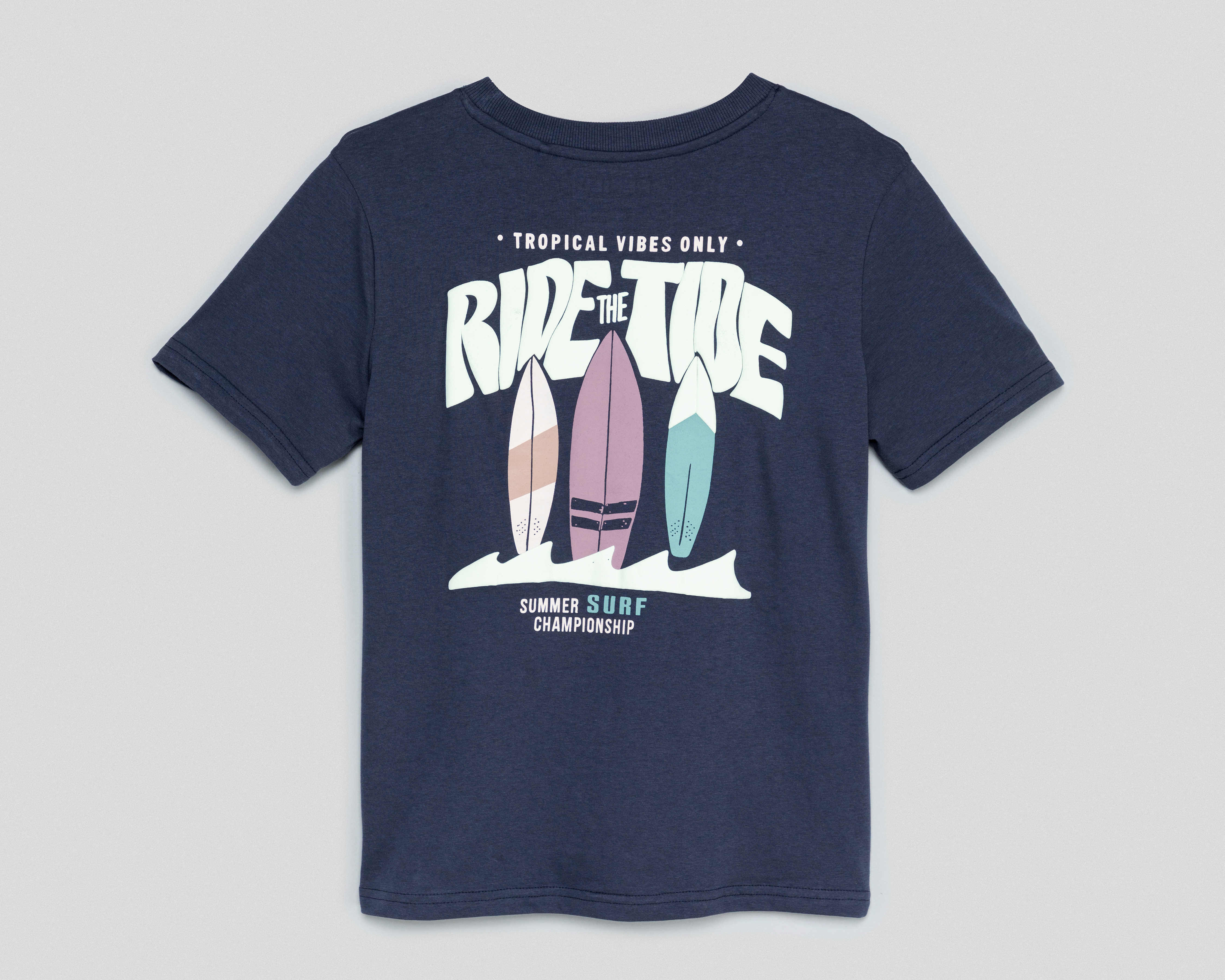 Foto 2 | Foto 2 | Playera de Cuello Redondo Azul Refill para Niño