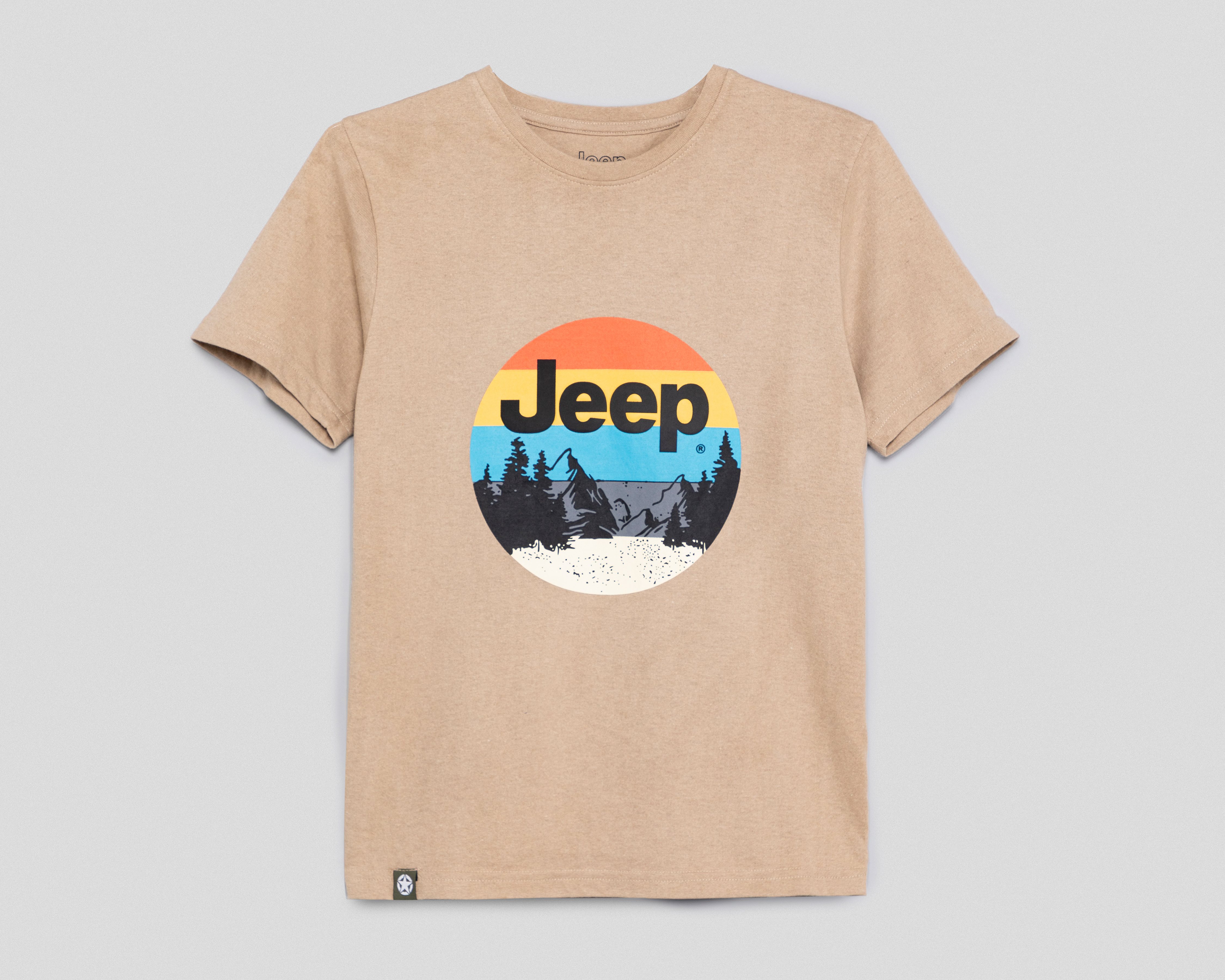 Playera de Cuello Redondo Café Jeep para Niño