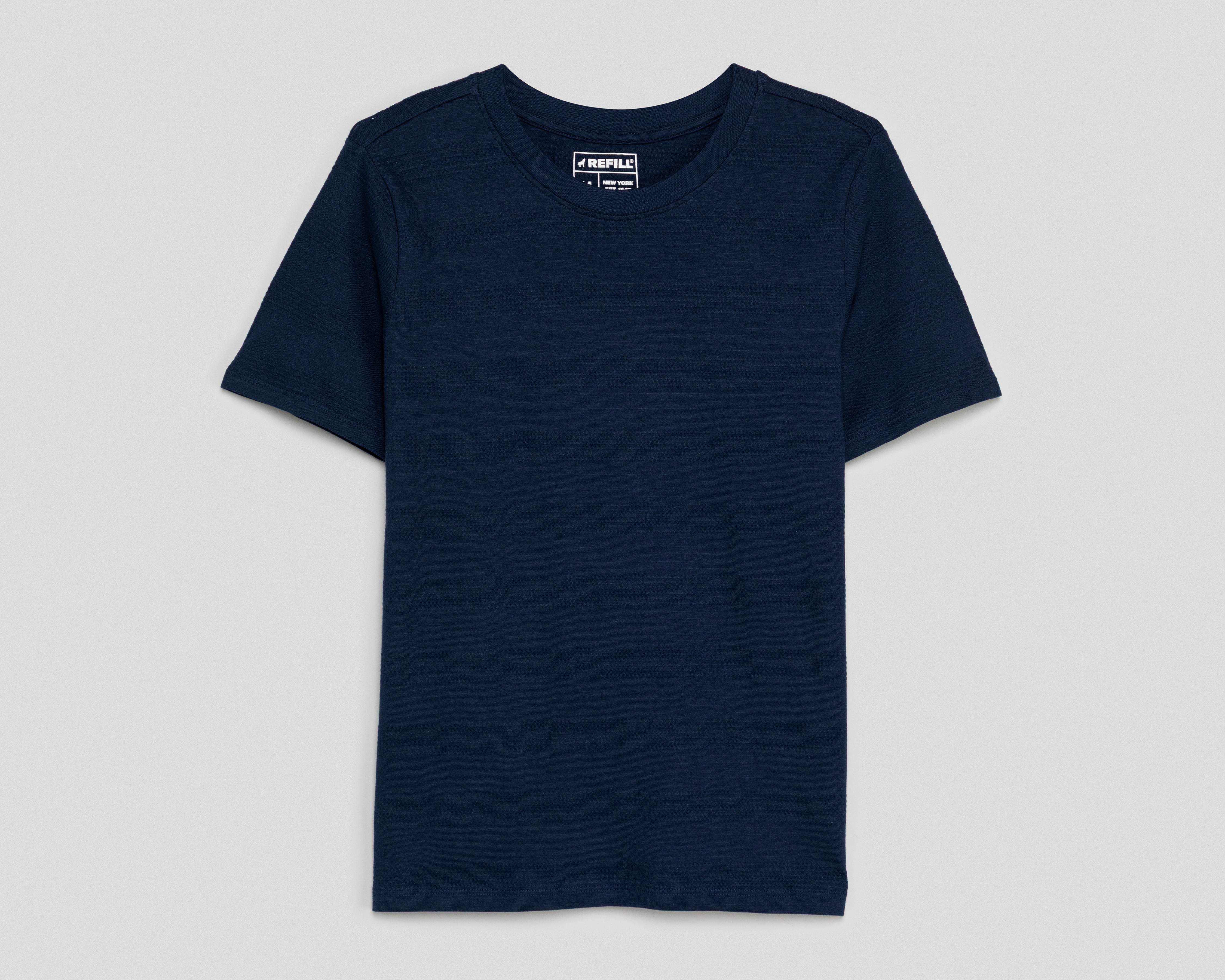 Playera de Cuello Redondo Azul Refill Juvenil