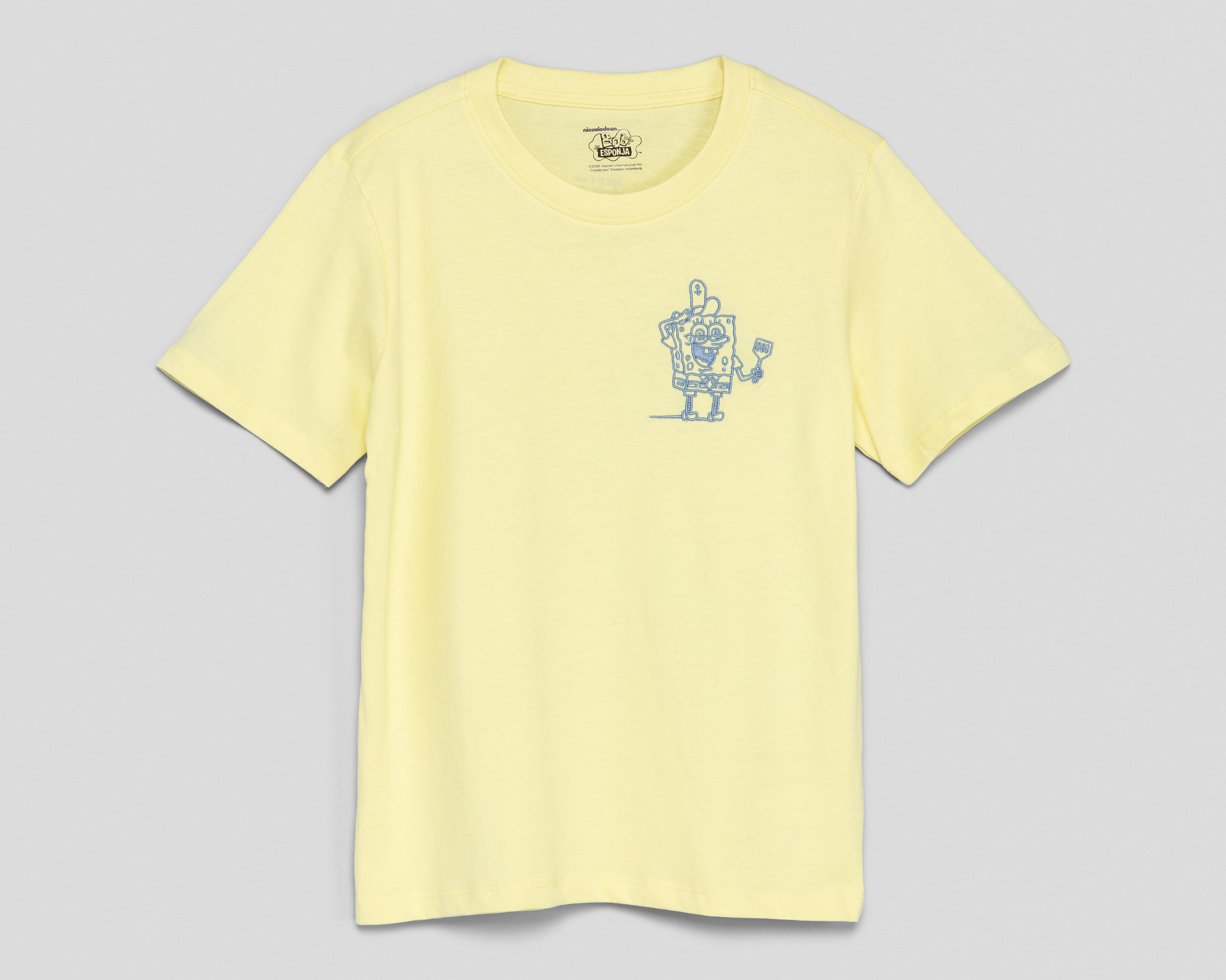 Playera de Cuello Redondo Amarilla Bob Esponja para Niño