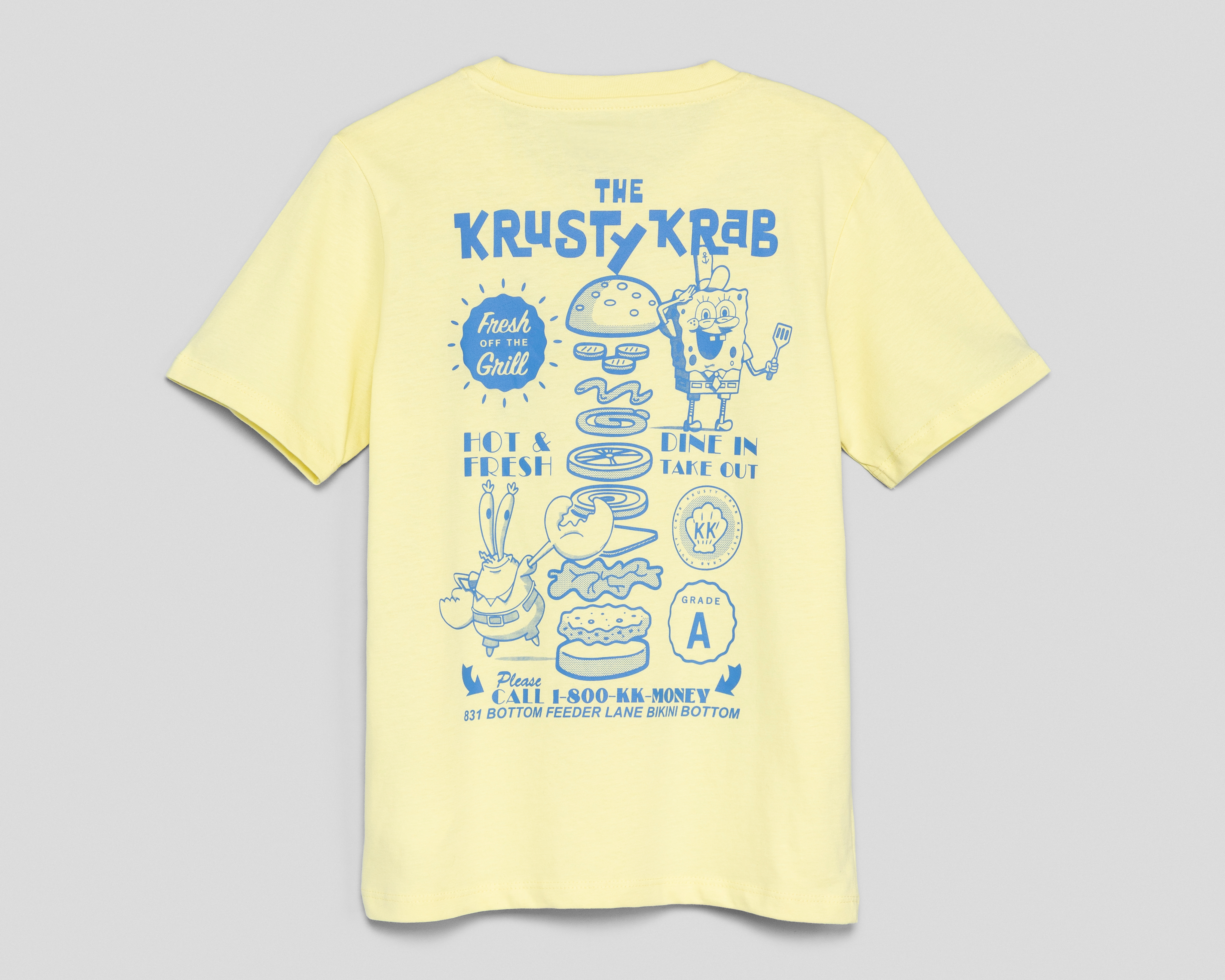 Foto 2 | Foto 2 | Playera de Cuello Redondo Amarilla Bob Esponja para Niño