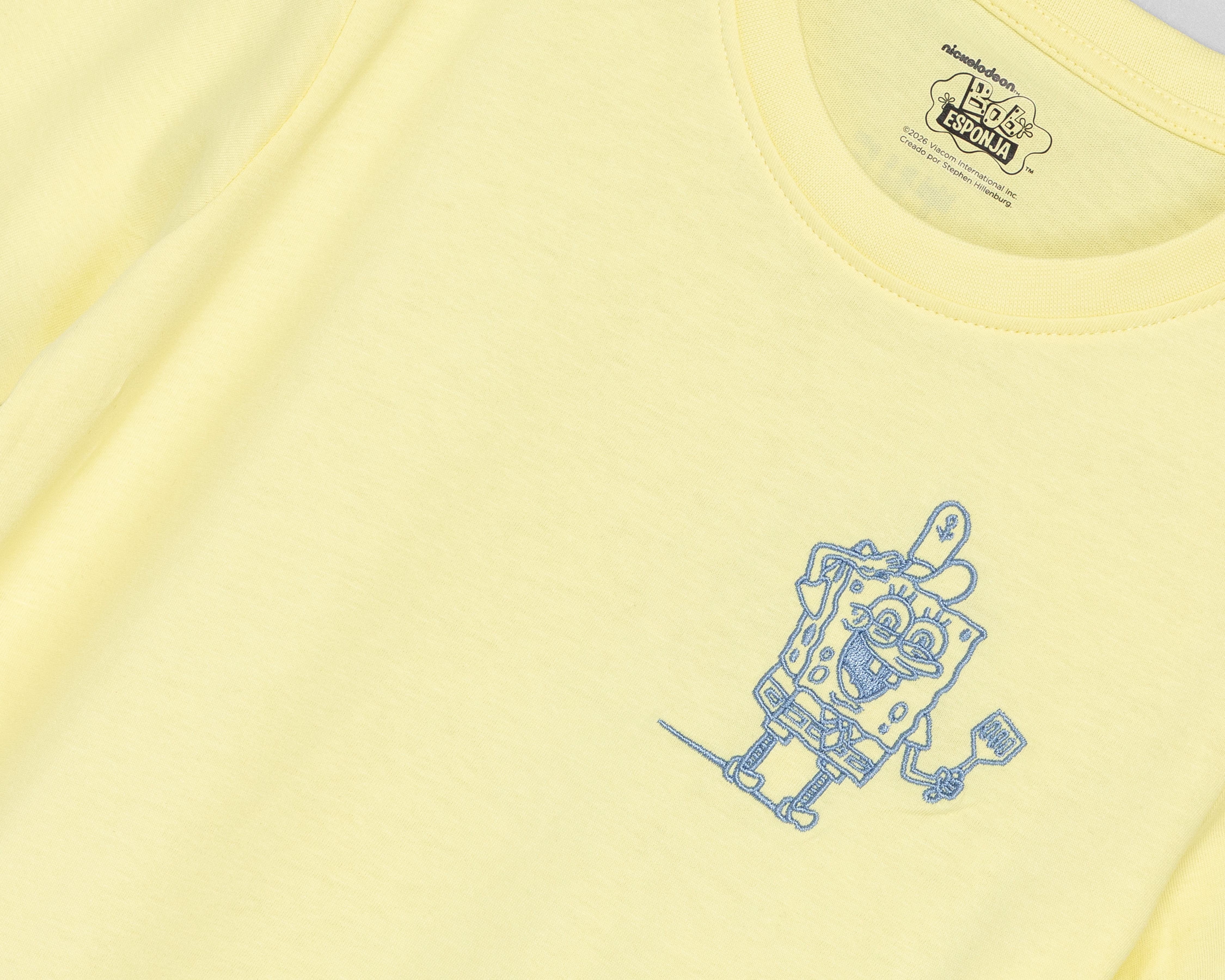 Foto 3 | Foto 3 | Playera de Cuello Redondo Amarilla Bob Esponja para Niño