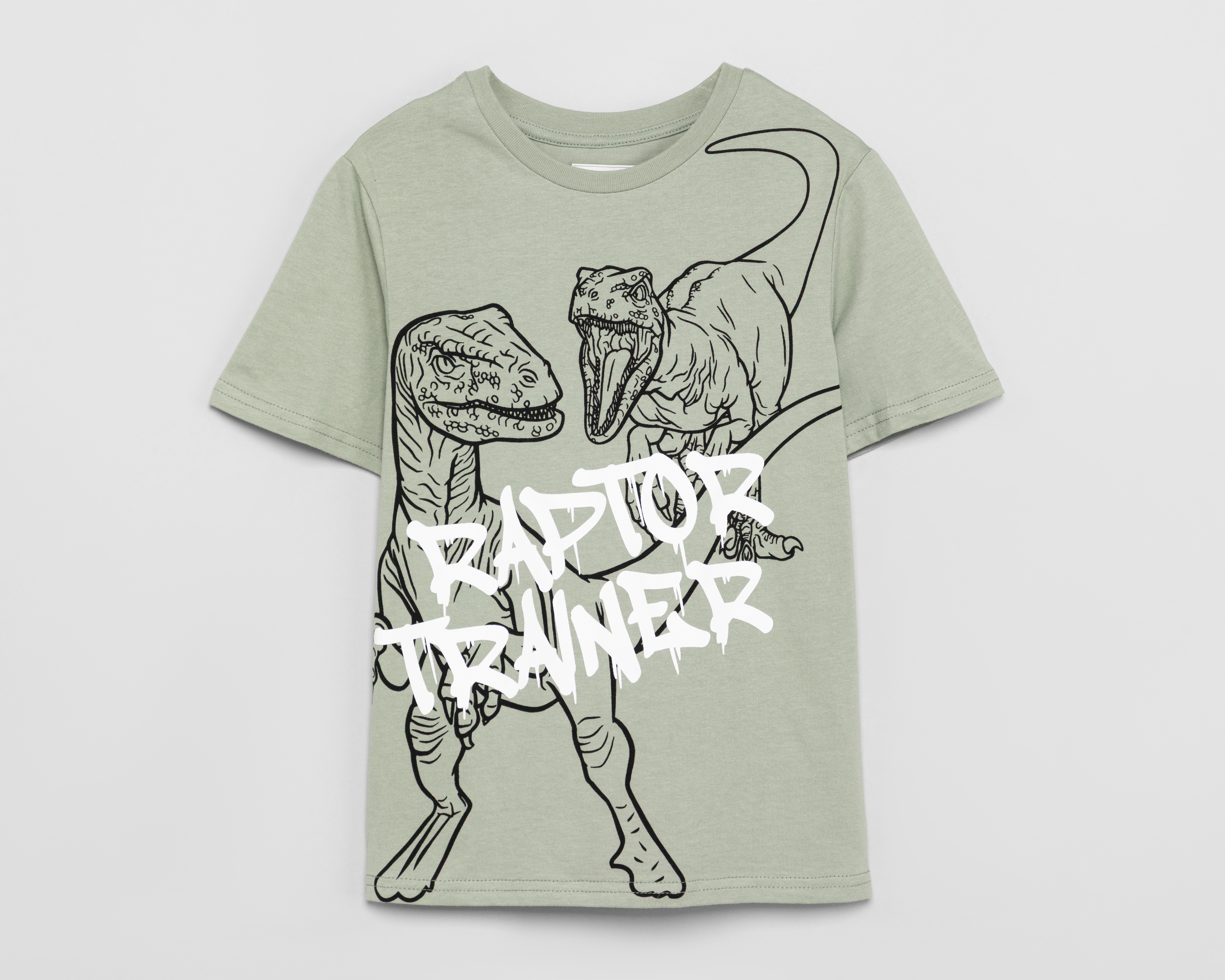 Playera de Cuello Redondo Verde Refill para Niño