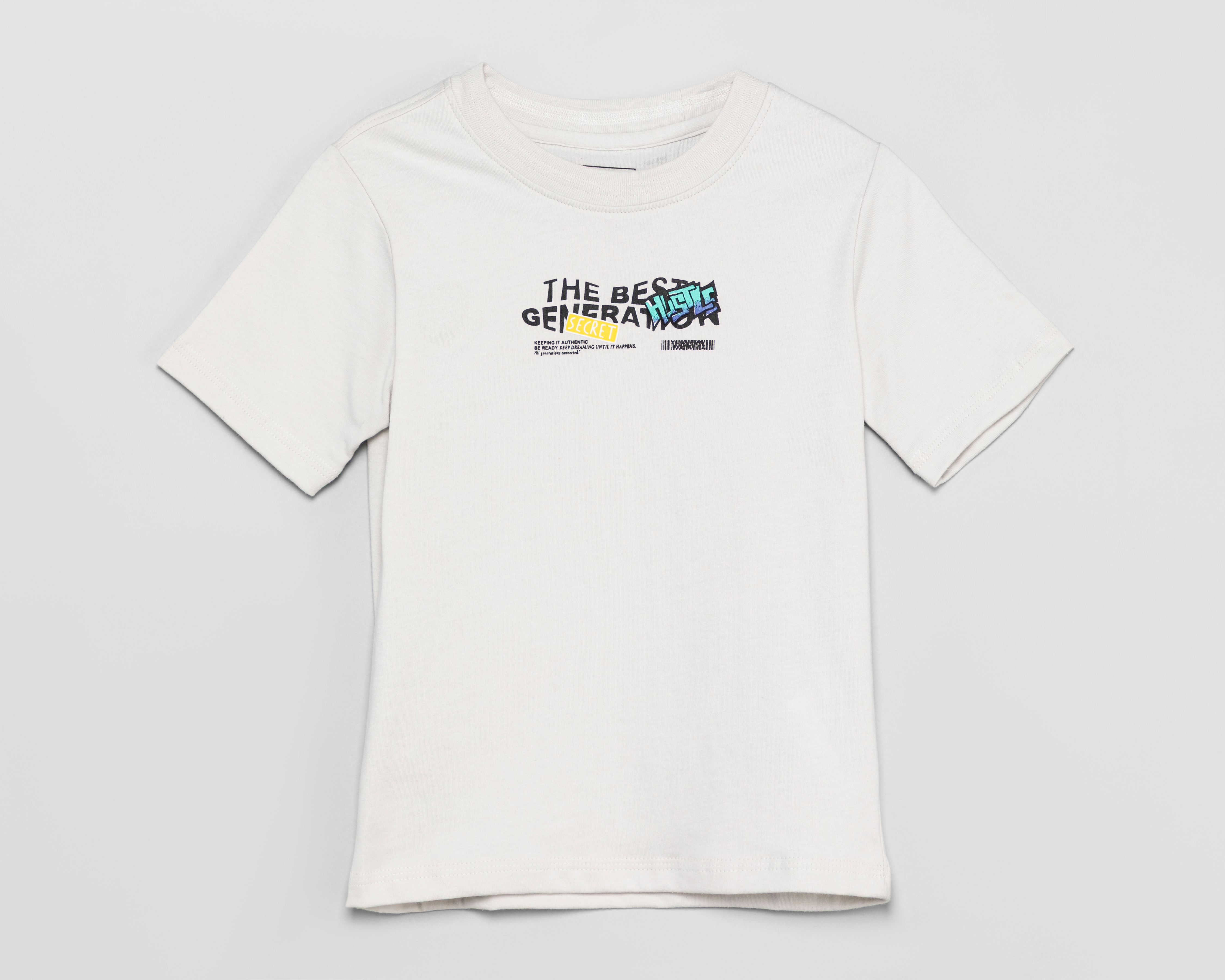 Playera de Cuello Redondo Gris Refill para Niño