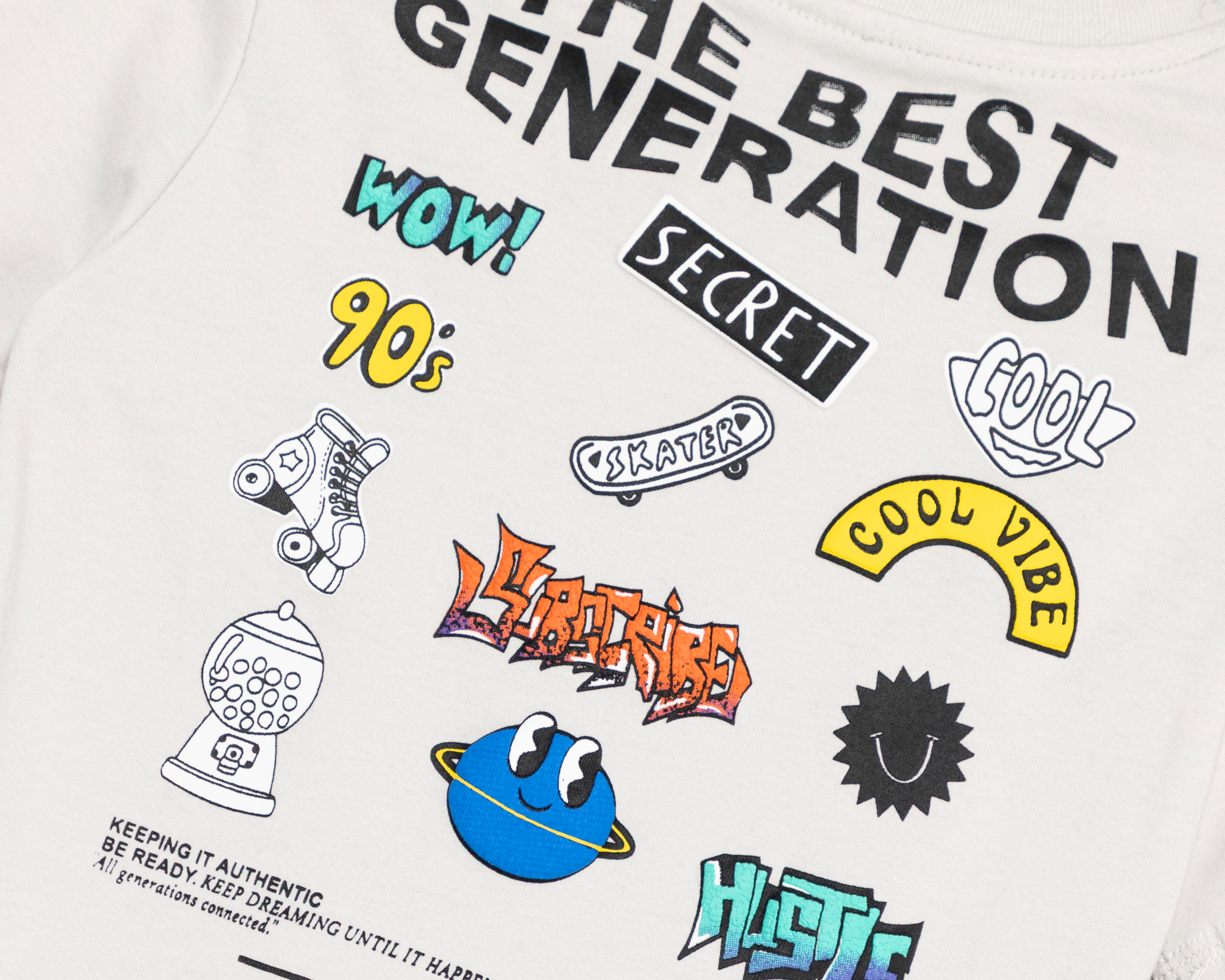 Foto 5 pulgar | Foto 4 | Playera de Cuello Redondo Gris Refill para Niño