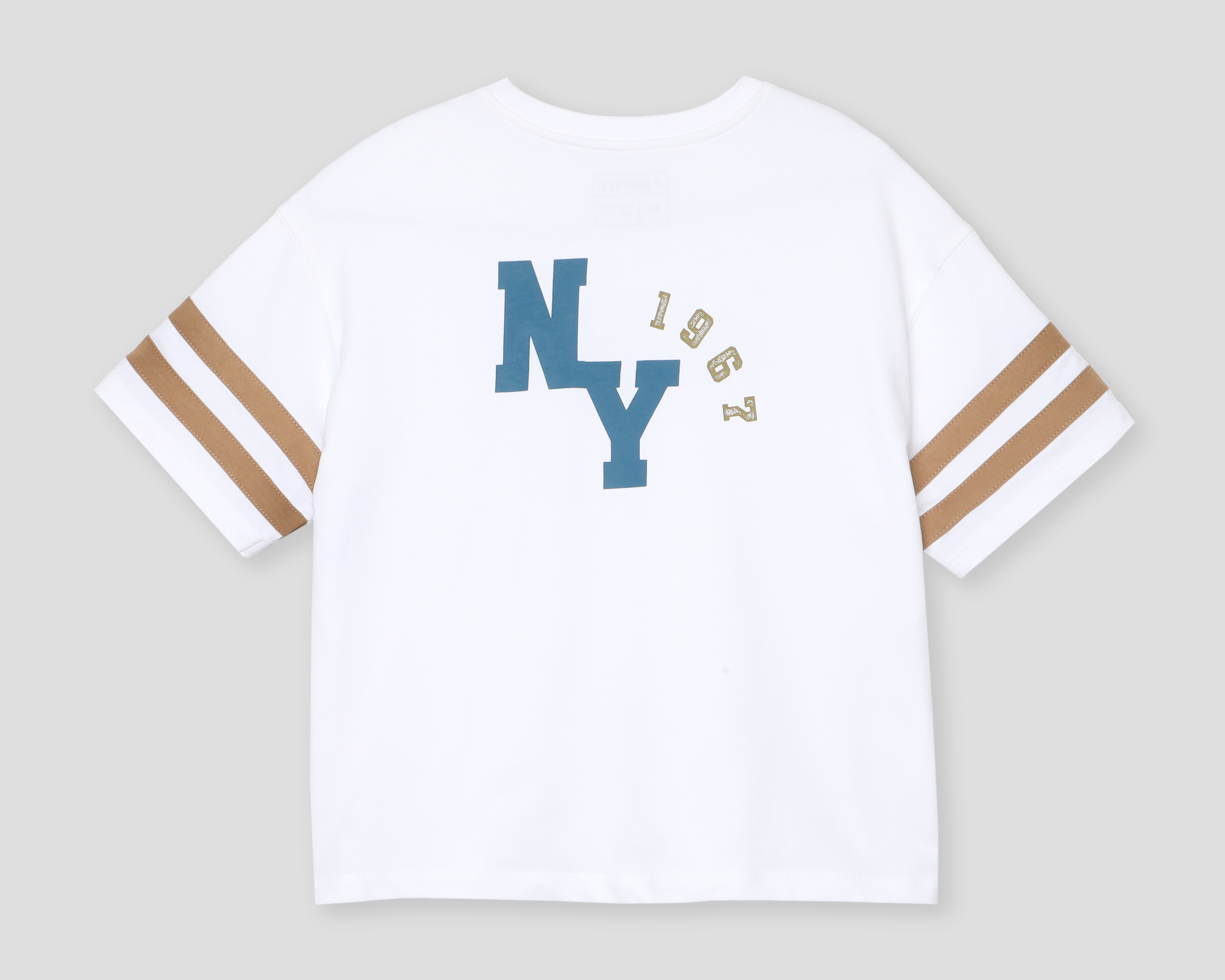 Foto 3 pulgar | Foto 2 | Playera de Cuello Redondo Blanco Refill para Niño