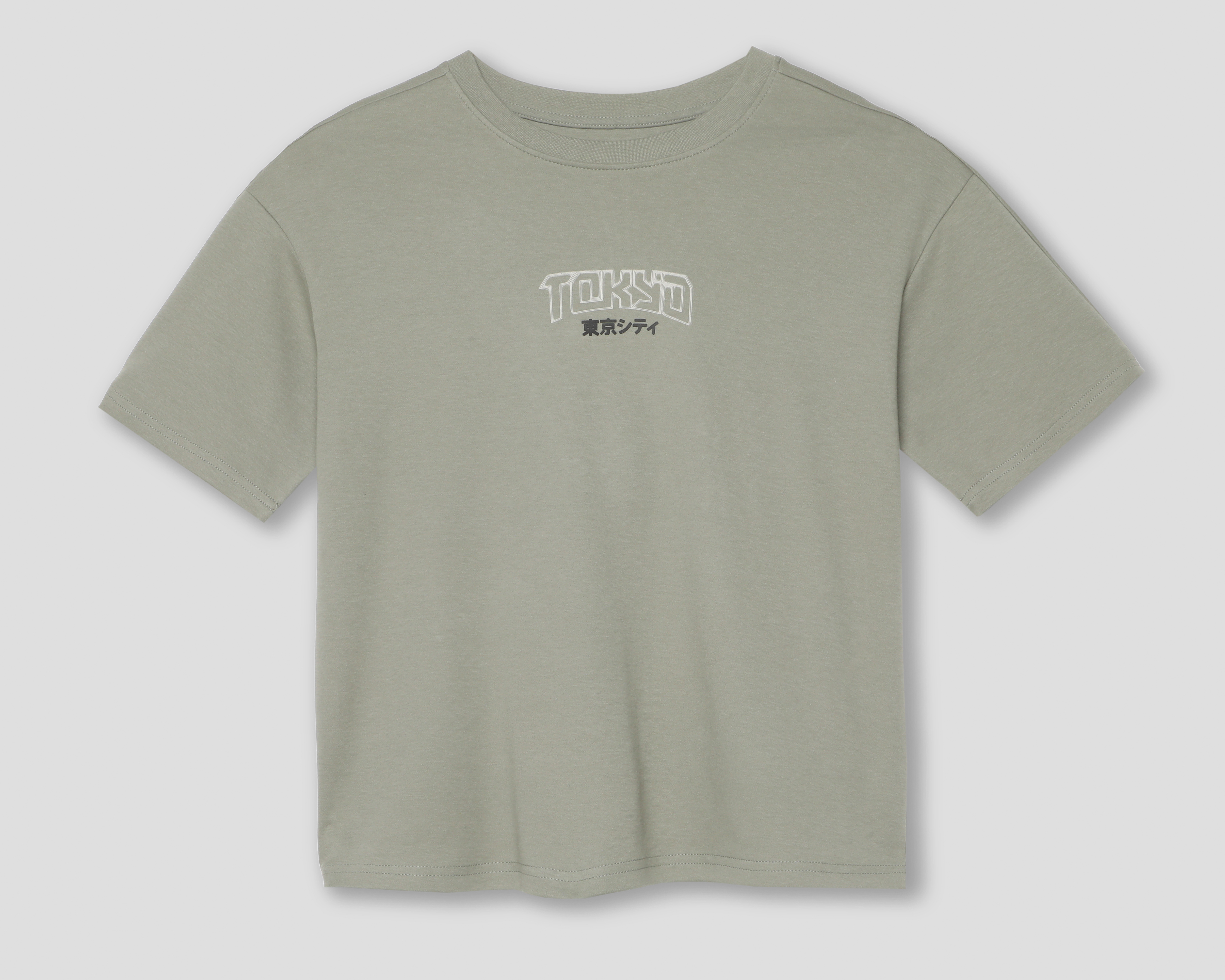 Playera de Cuello Redondo Gris Neo*City para Niño