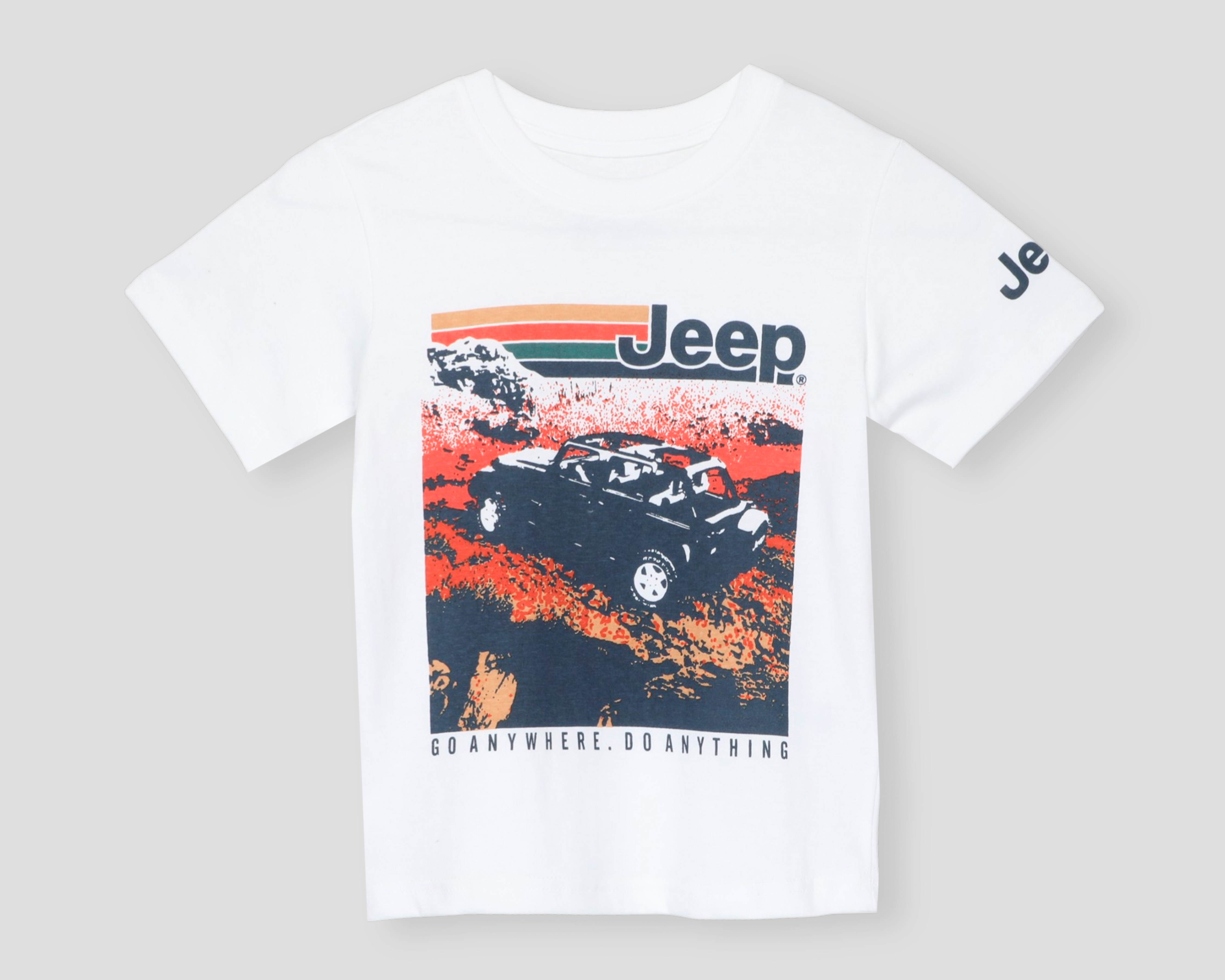 Foto 2 pulgar | Foto 1 | Playera de Cuello Redondo Blanca Jeep para Niño