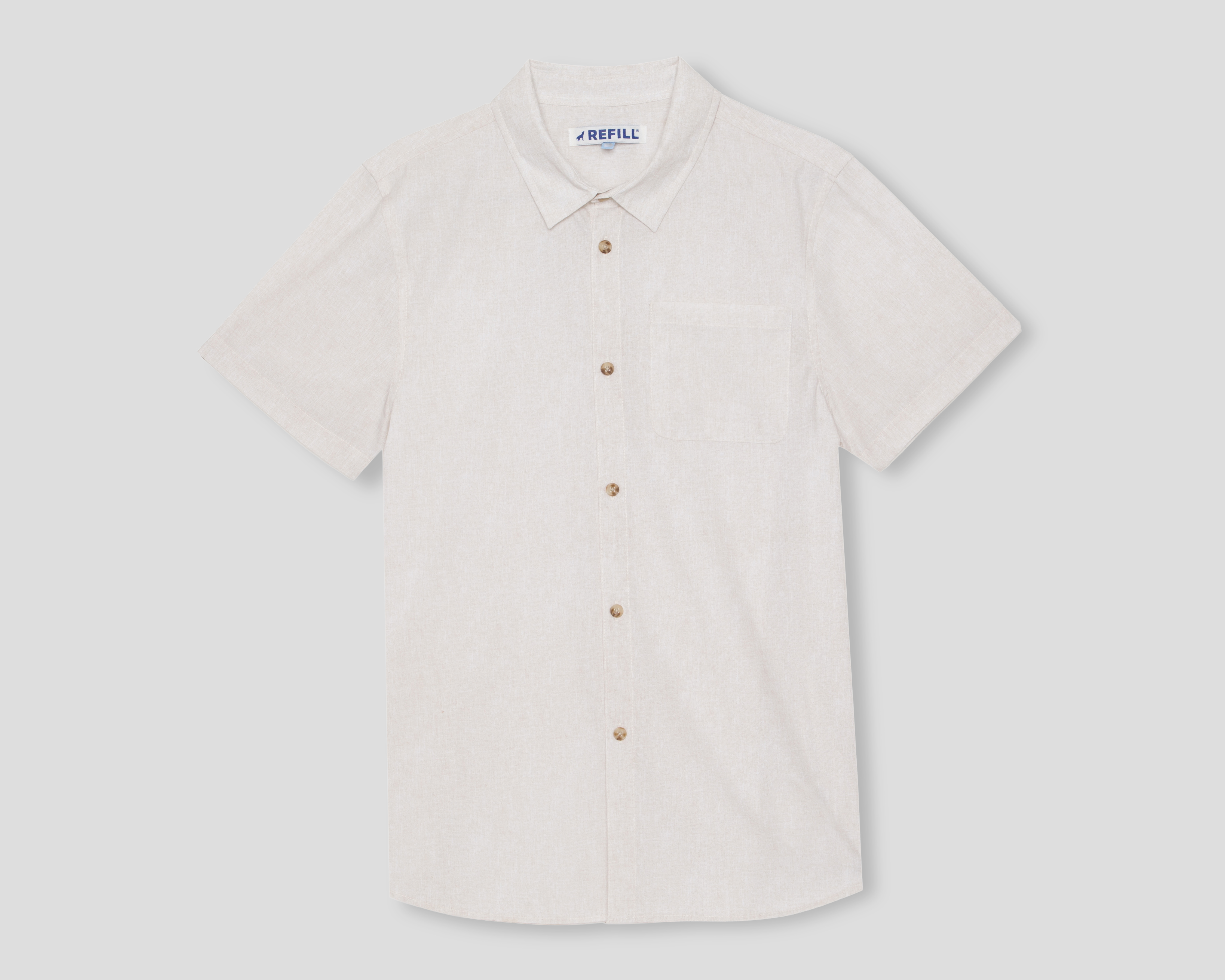 Camisa Cuello Americano Beige Refill para Niño