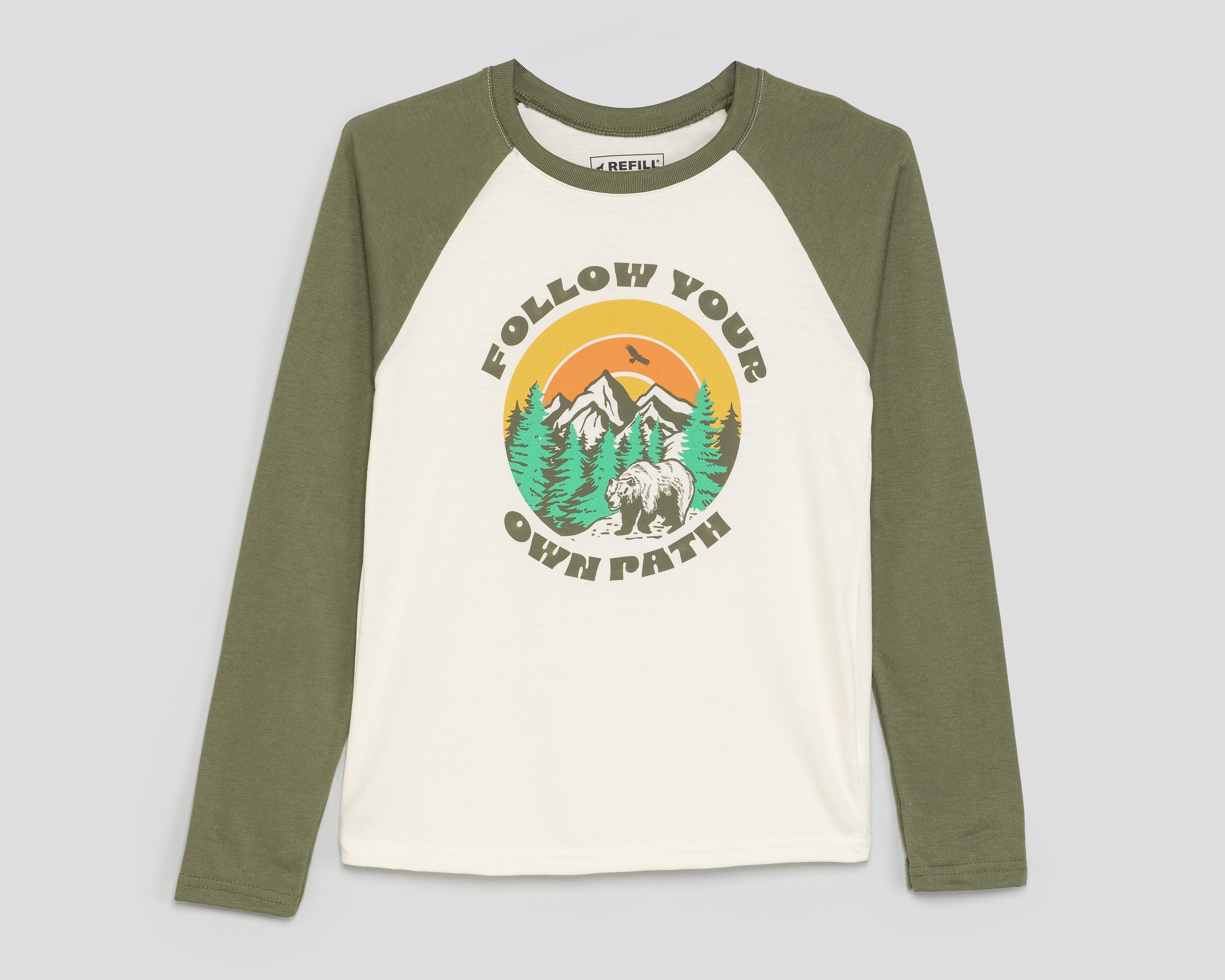 Playera Manga Larga Hueso Refill para Niño