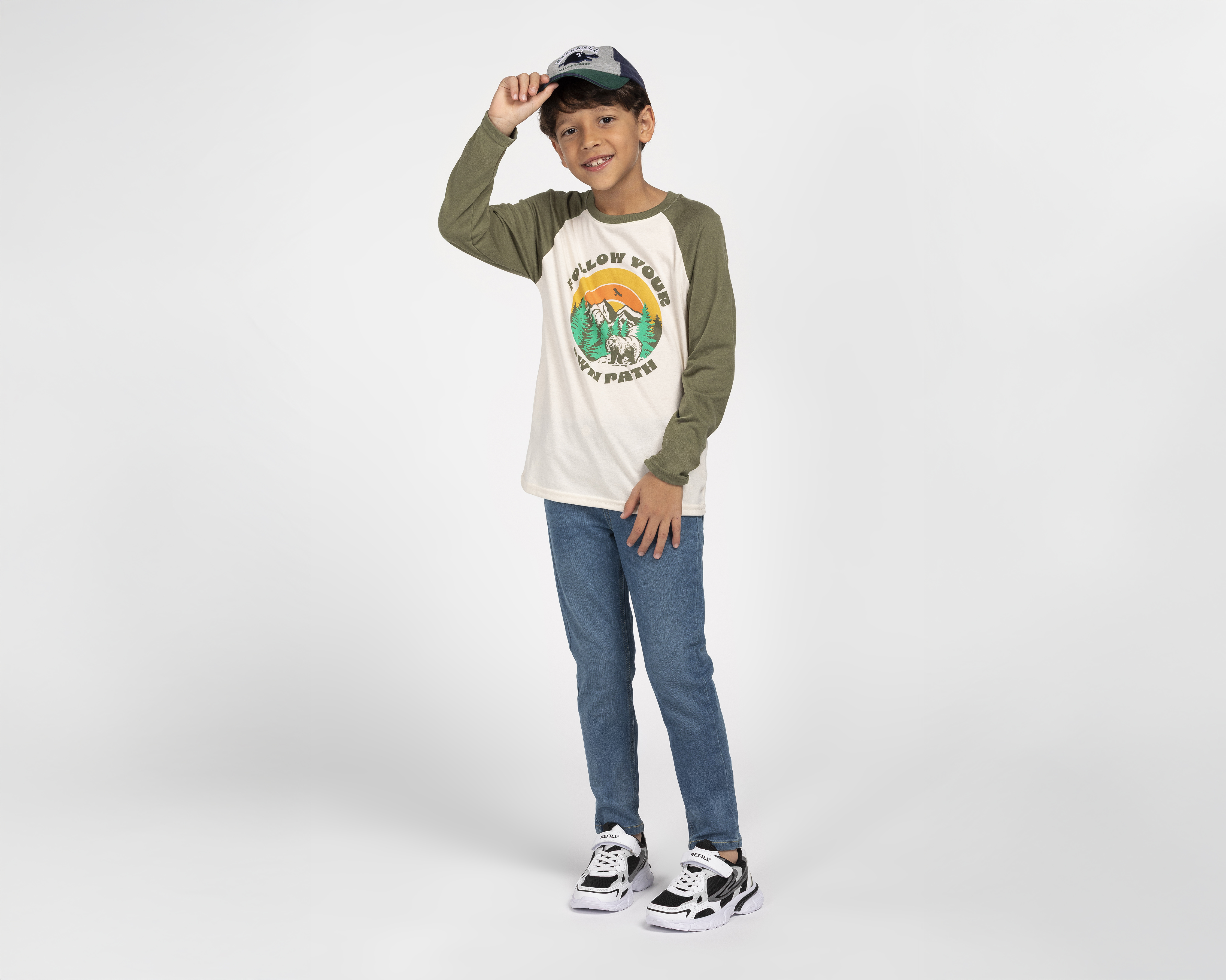 Foto 3 pulgar | Foto 2 | Playera Manga Larga Hueso Refill para Niño