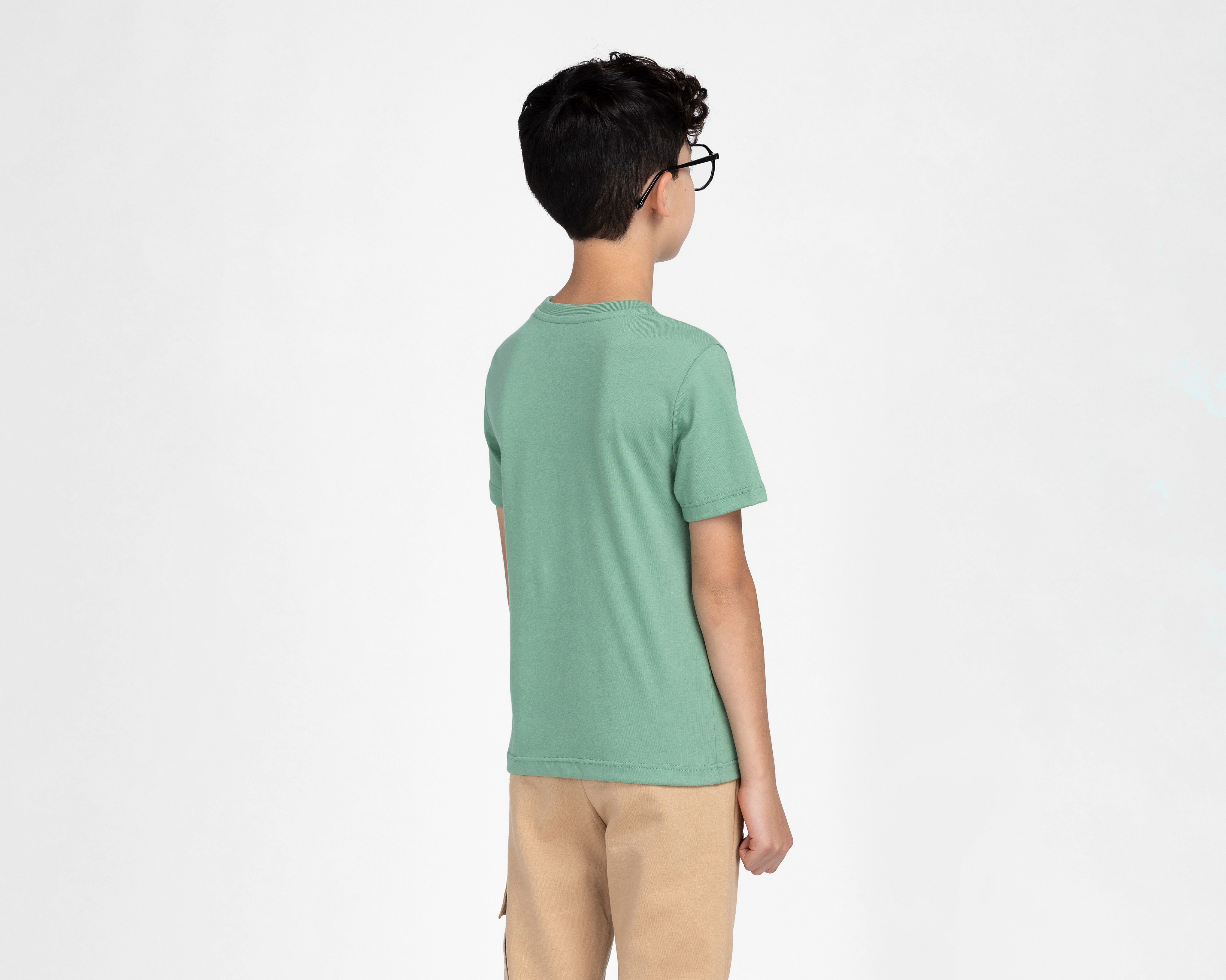 Foto 4 pulgar | Foto 3 | Playera Cuello Redondo Verde Refill para Niño