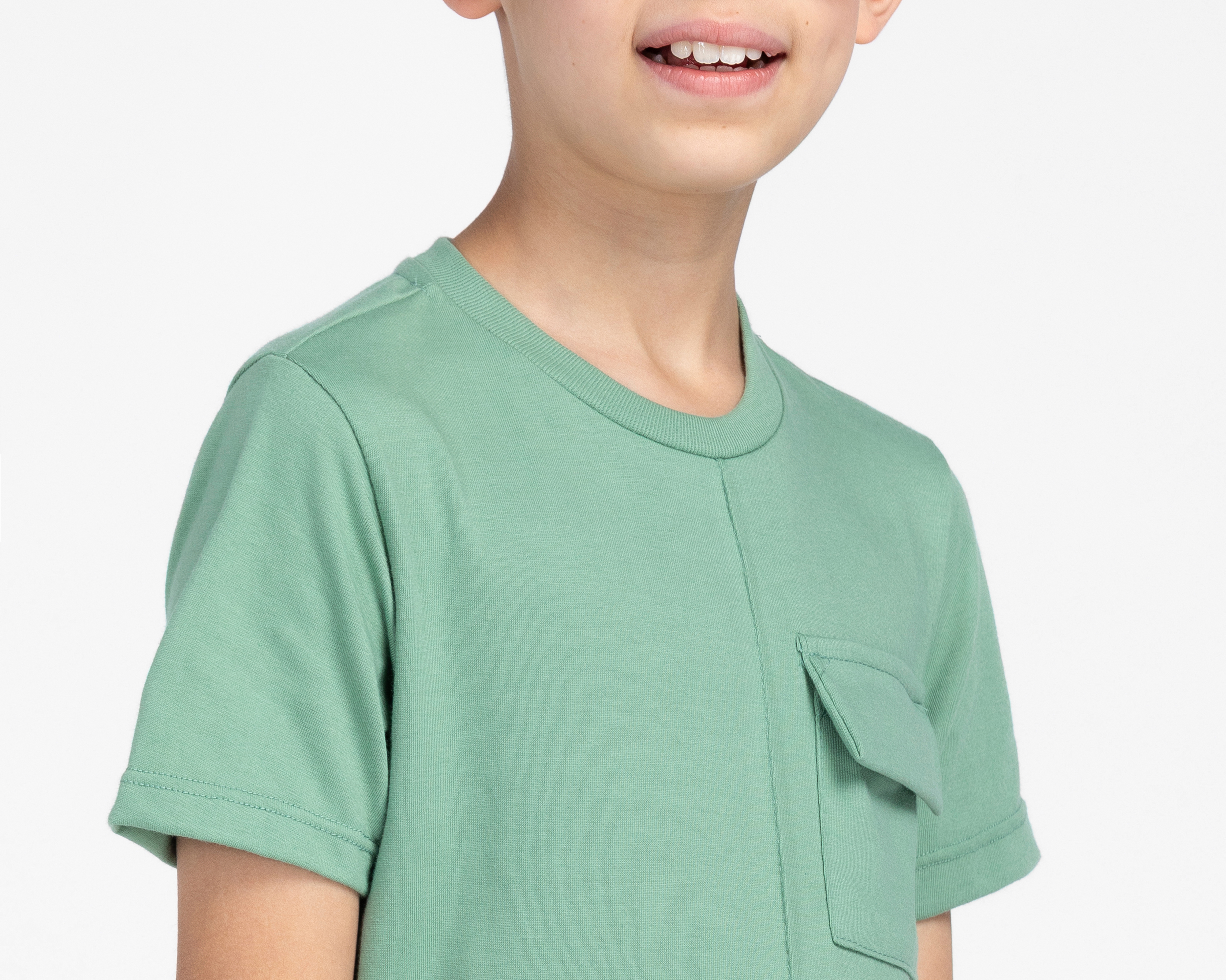 Foto 5 pulgar | Foto 4 | Playera Cuello Redondo Verde Refill para Niño