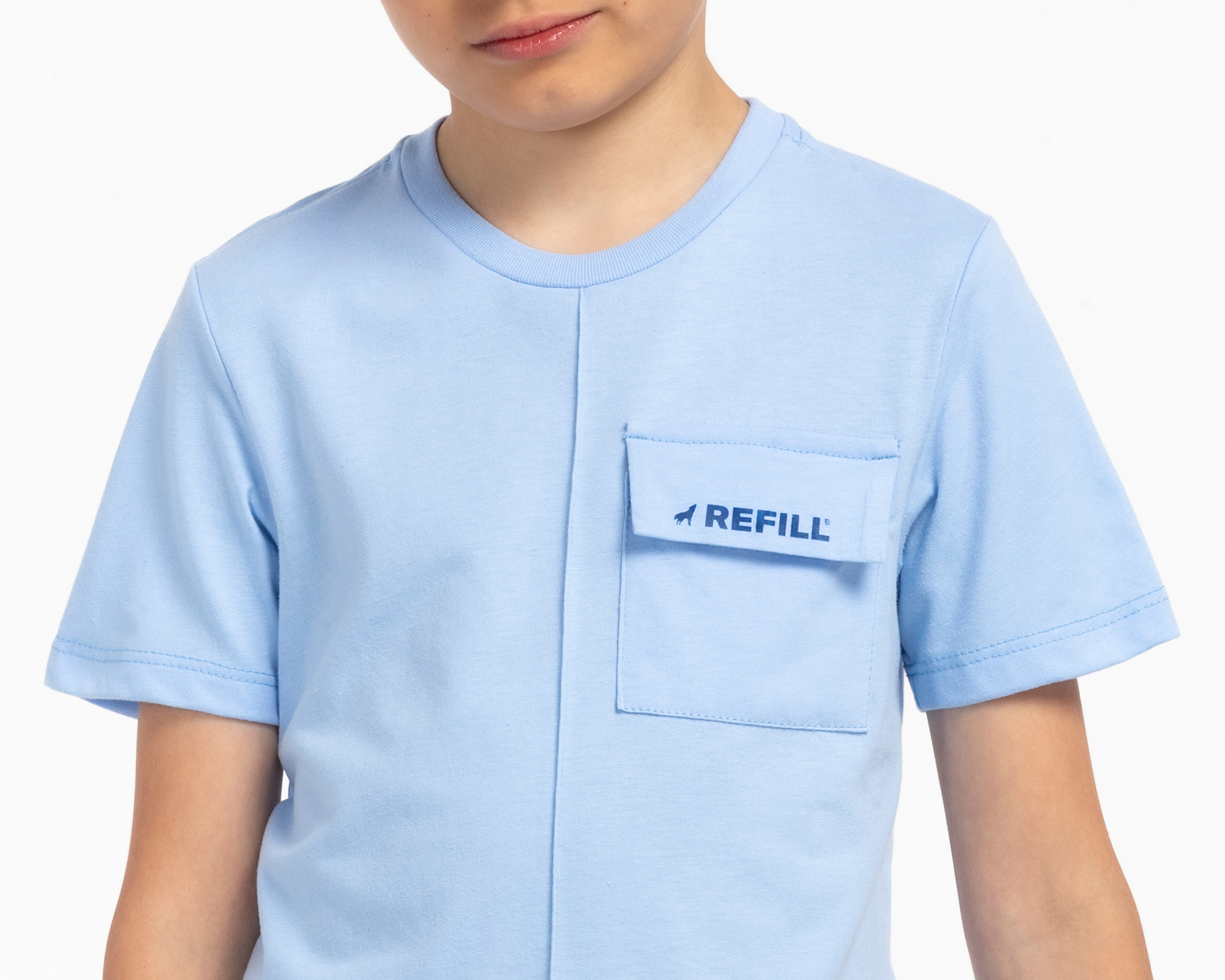 Foto 4 | Foto 4 | Playera de Cuello Redondo Azul Refill para Niño