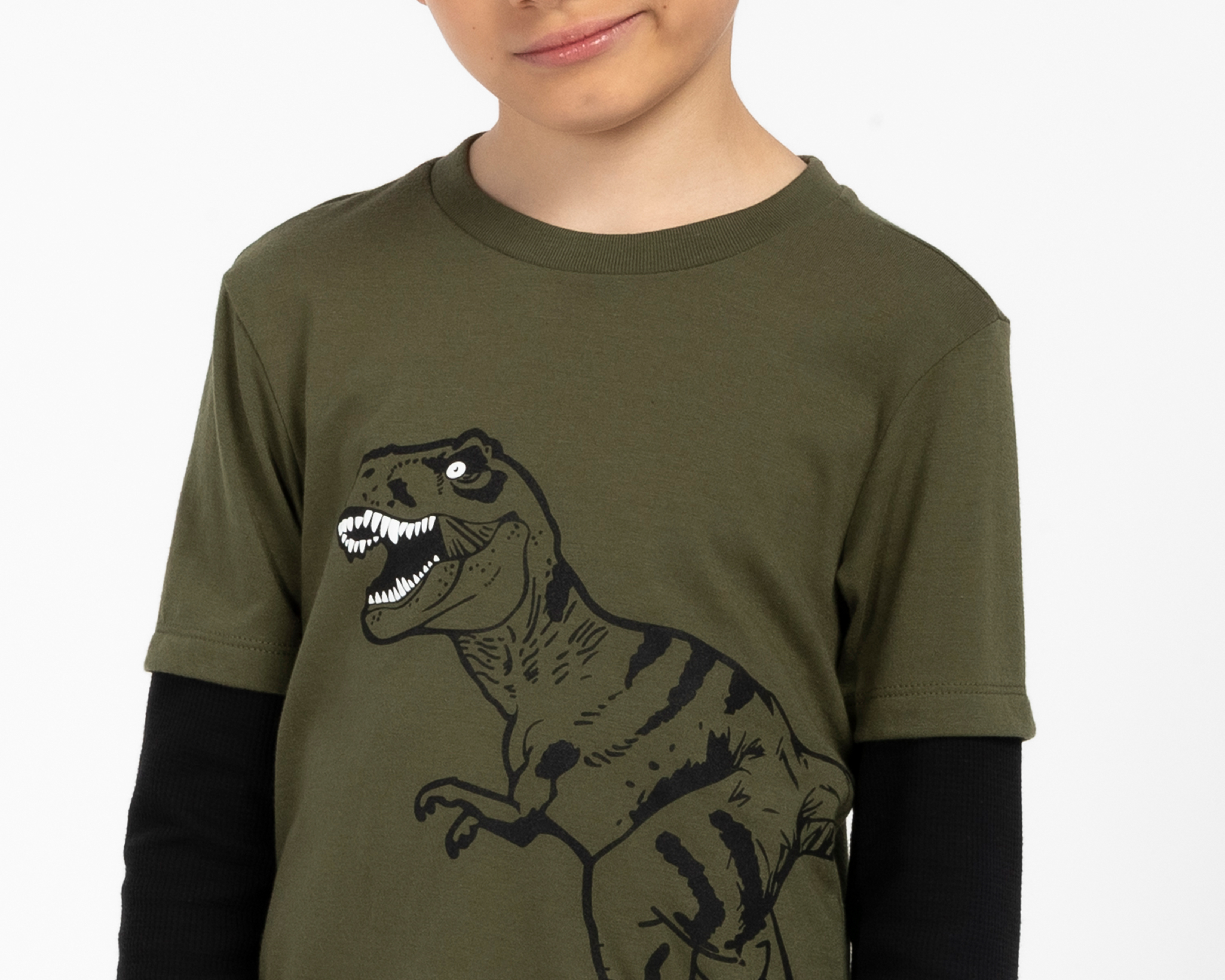 Foto 4 | Foto 4 | Playera Manga Larga Verde Refill para Niño