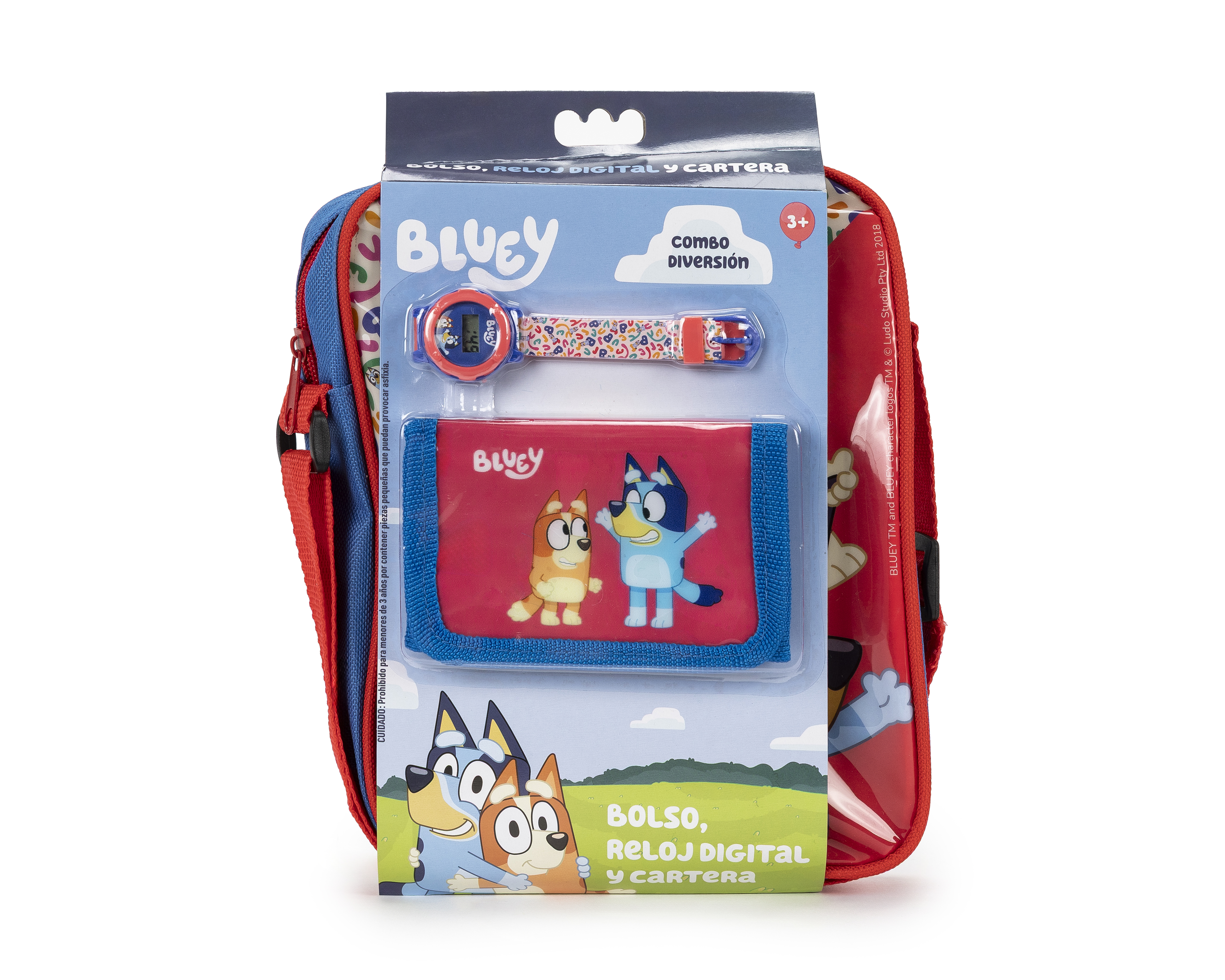 Bolsa Bluey con Reloj y Cartera