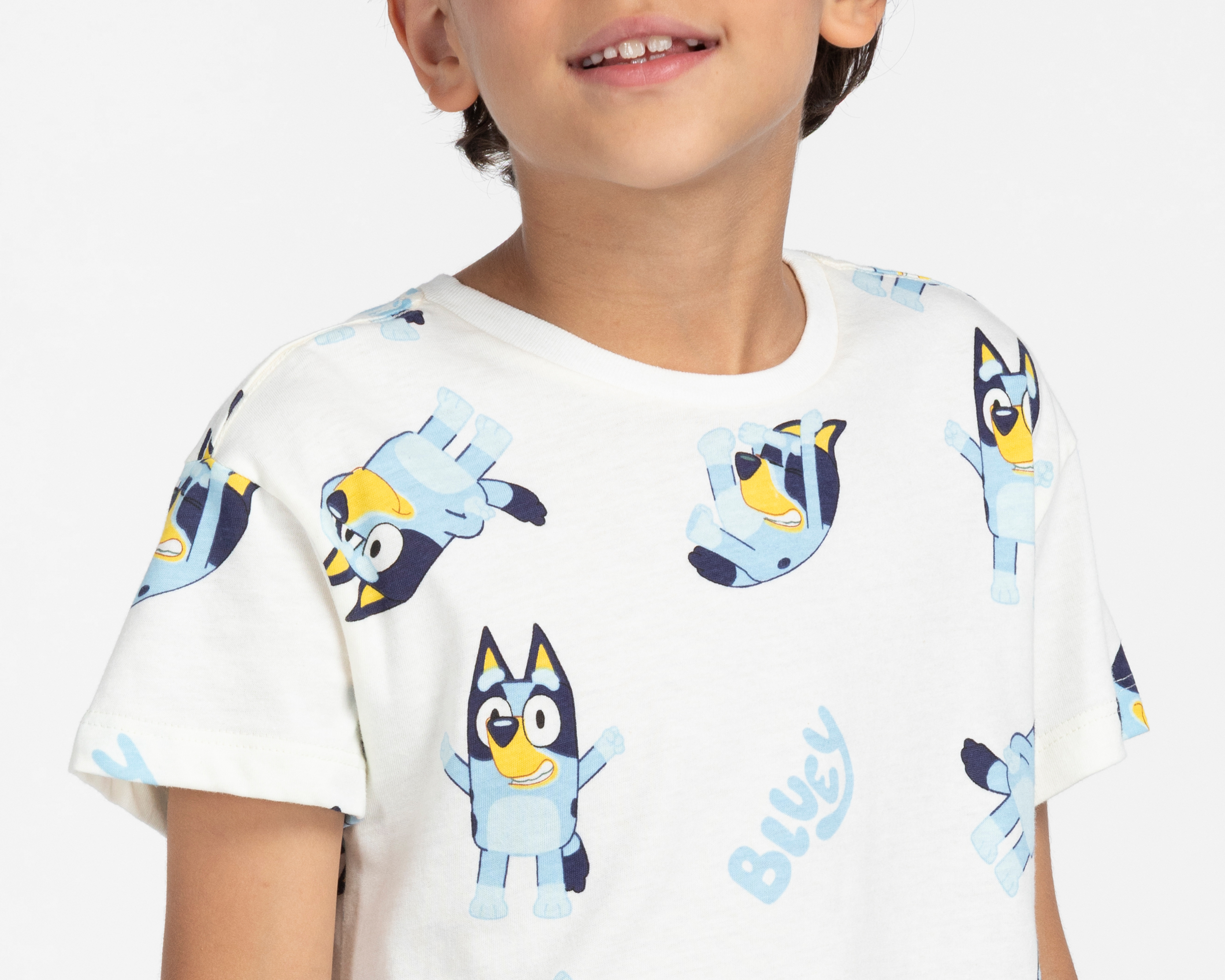 Foto 4 pulgar | Foto 3 | Playera de Cuello Redondo Beige Bluey para Niño