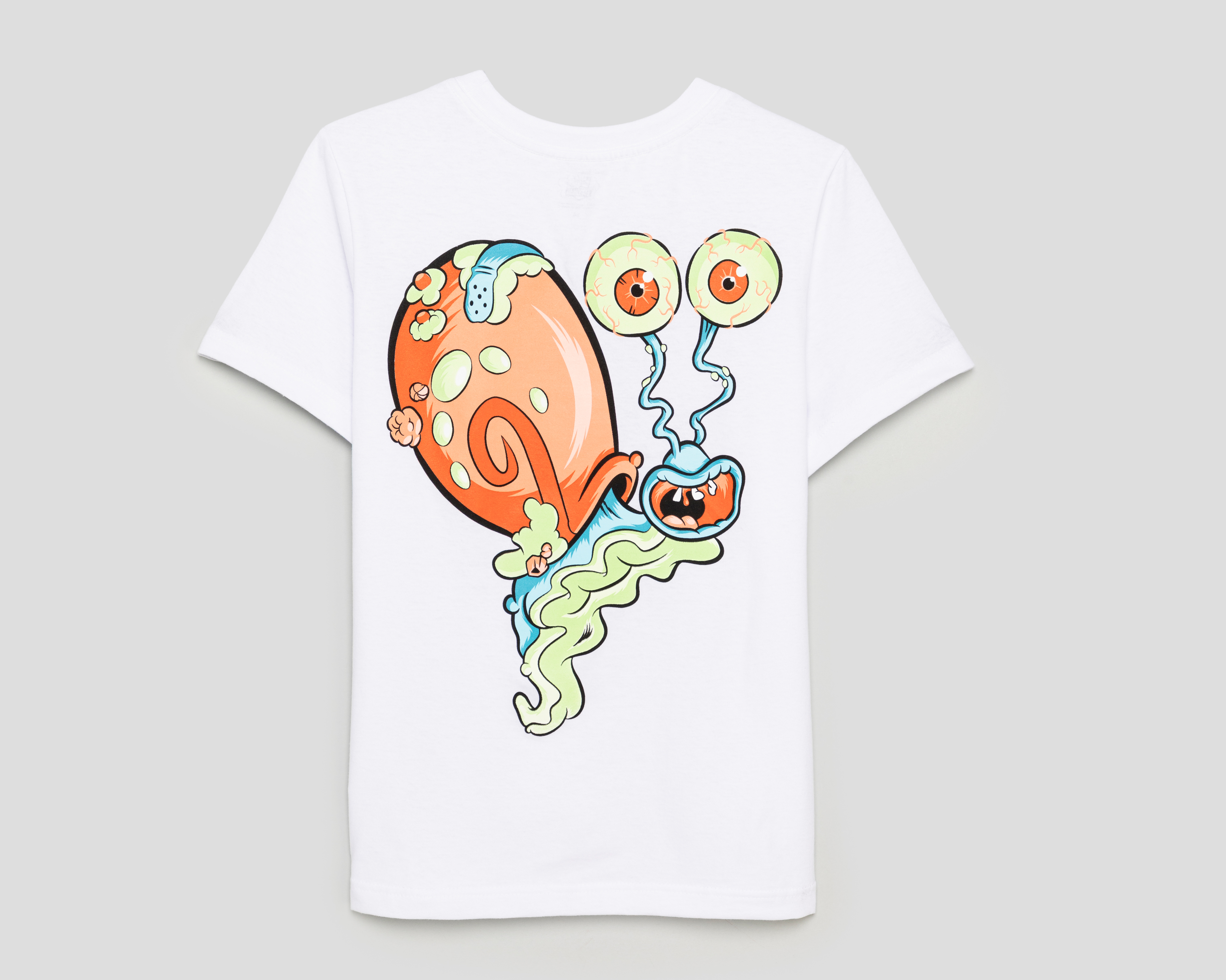 Foto 3 pulgar | Foto 2 | Playera de Cuello Redondo Blanca Bob Esponja Juvenil