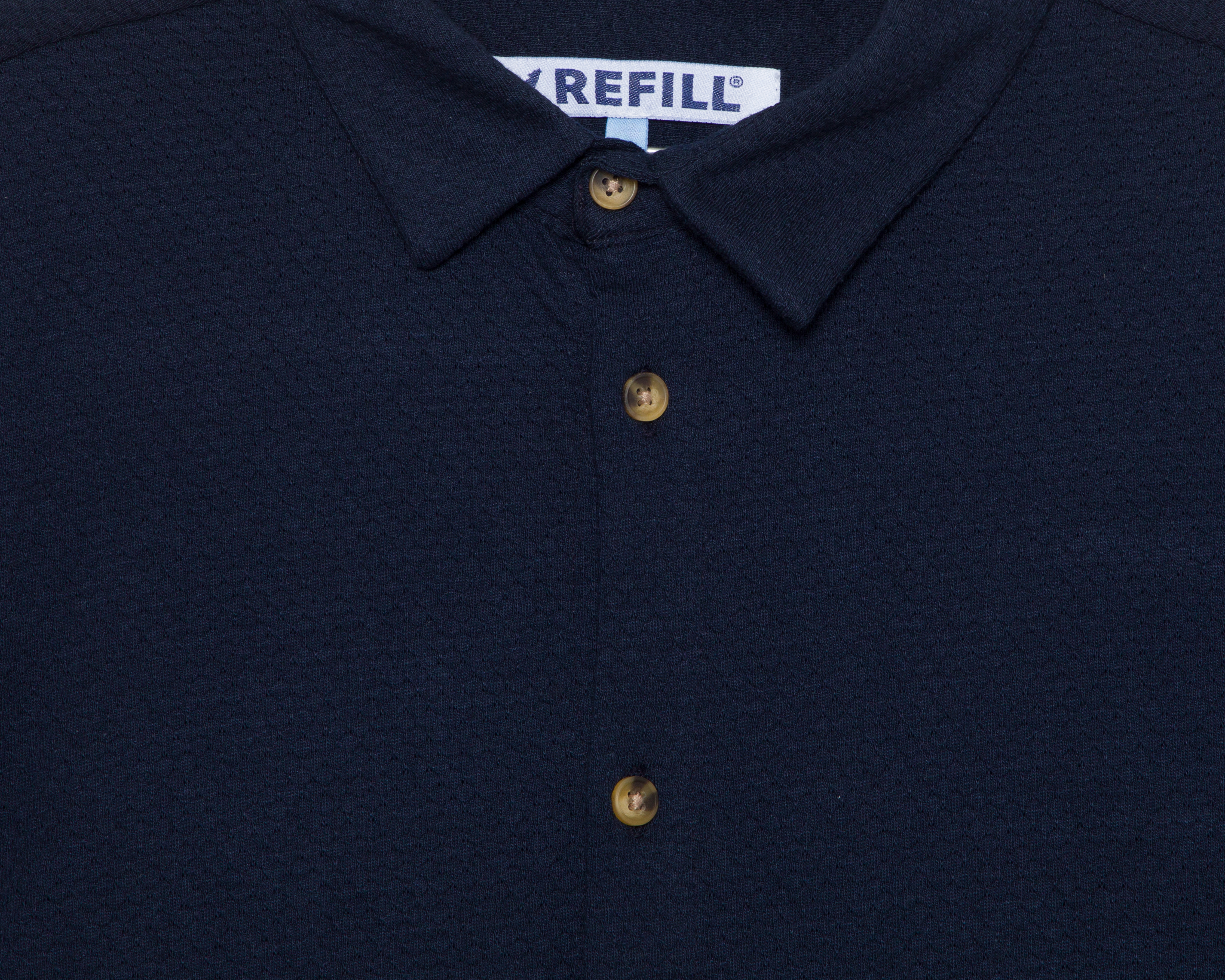 Foto 4 pulgar | Foto 3 | Camisa de Cuello Americano Azul Refill Juvenil