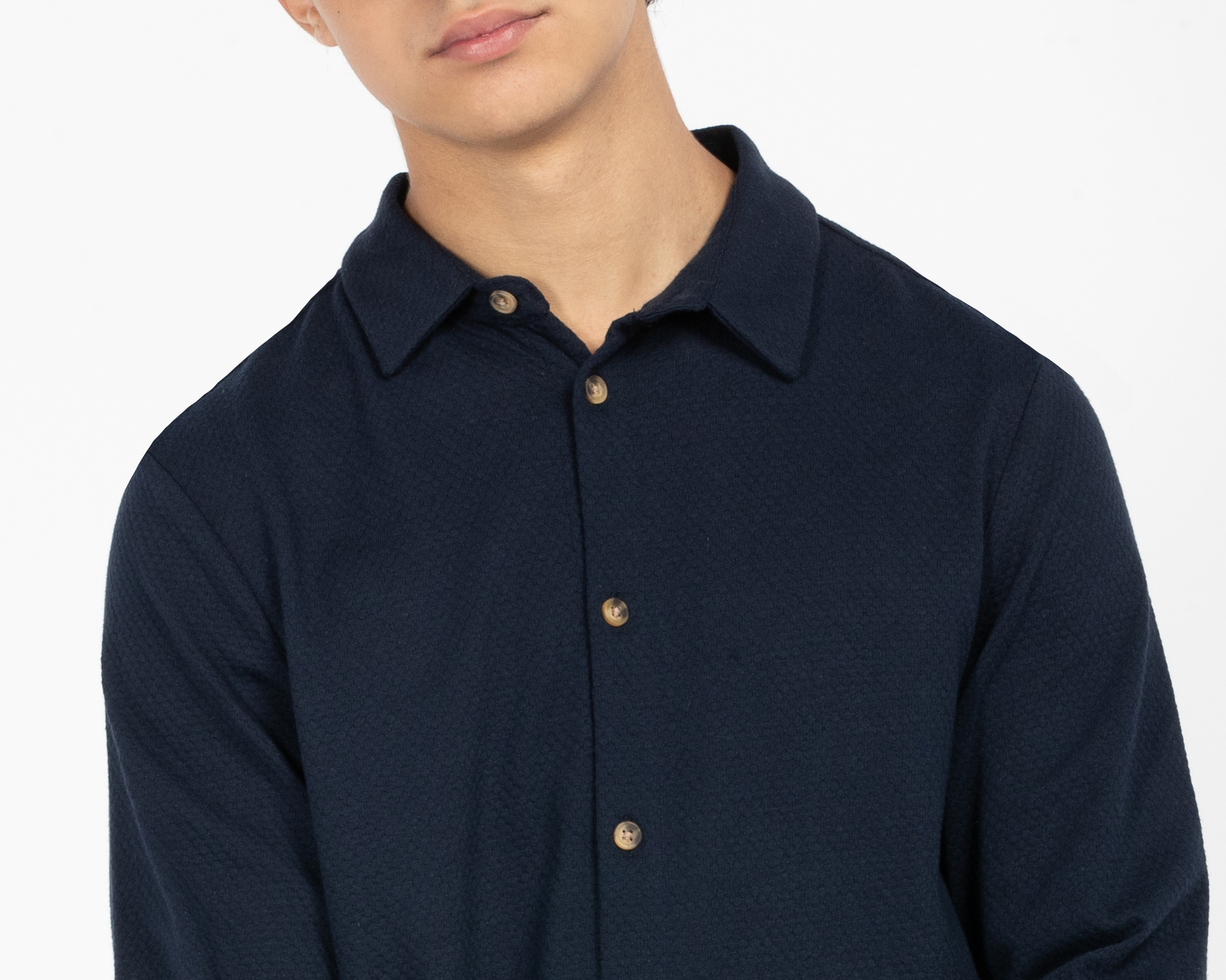 Foto 4 | Foto 4 | Camisa de Cuello Americano Azul Refill Juvenil